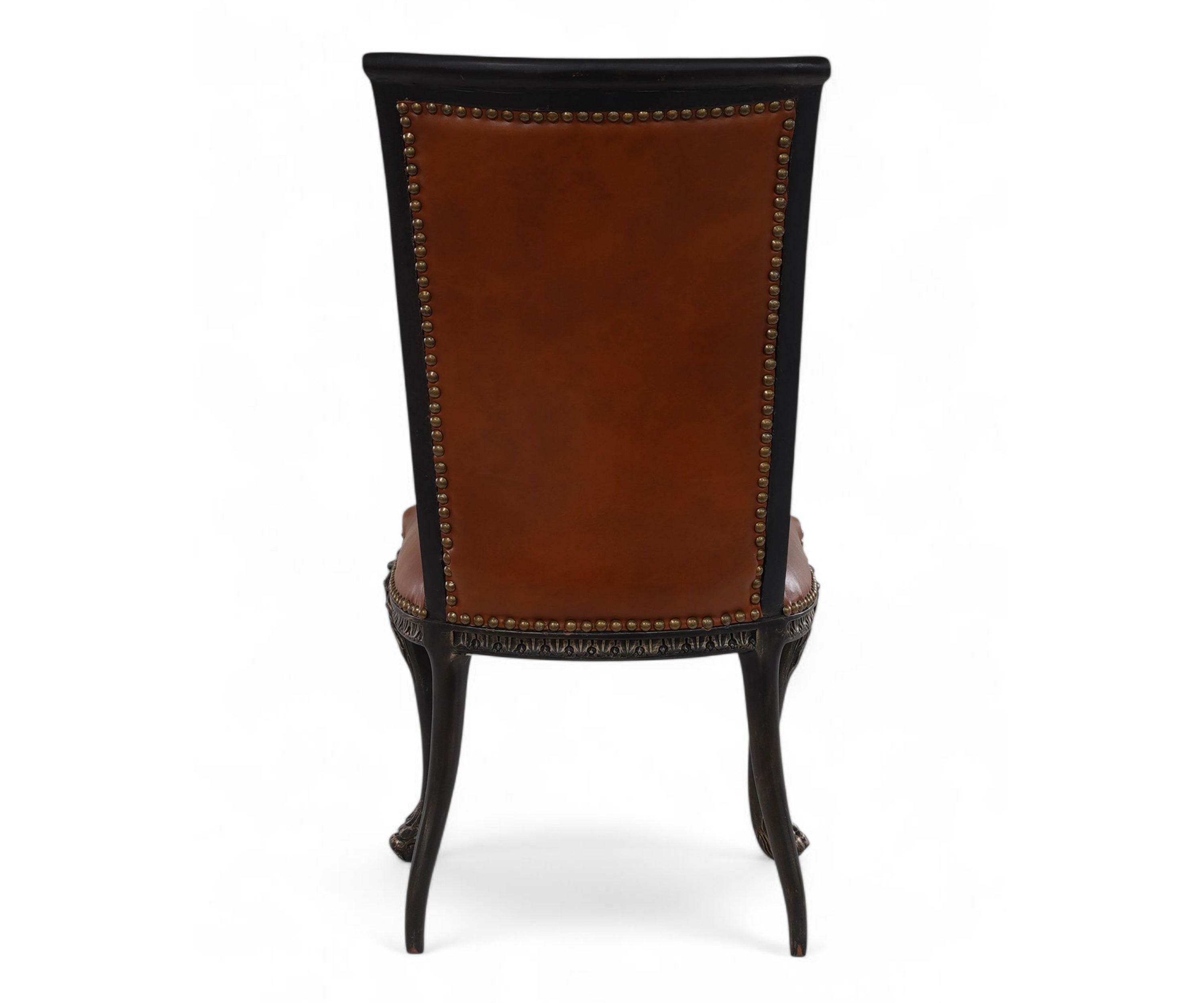 French Leather Lion Head chair