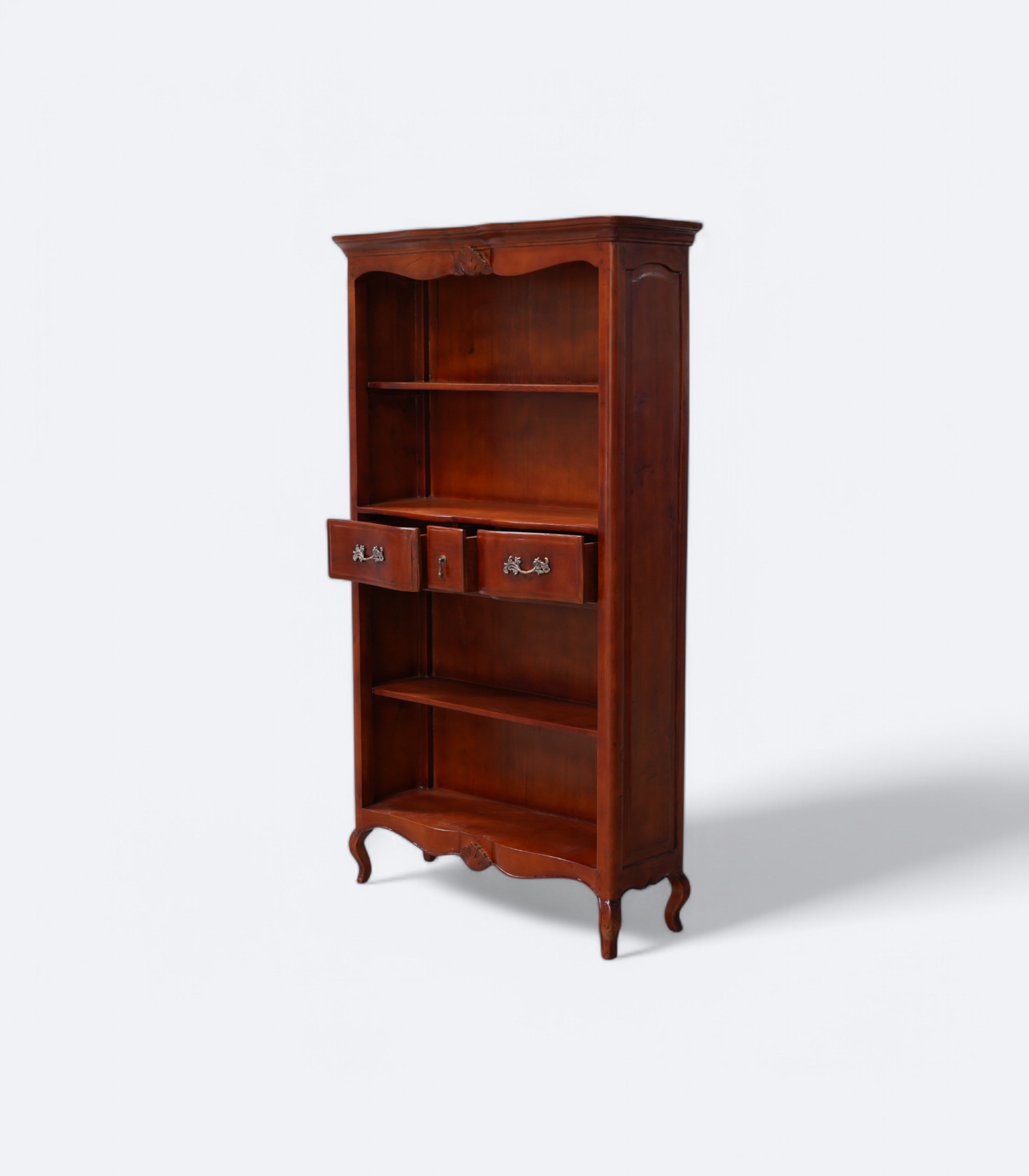 Open Cabinet with Drawers in Acacia Wood