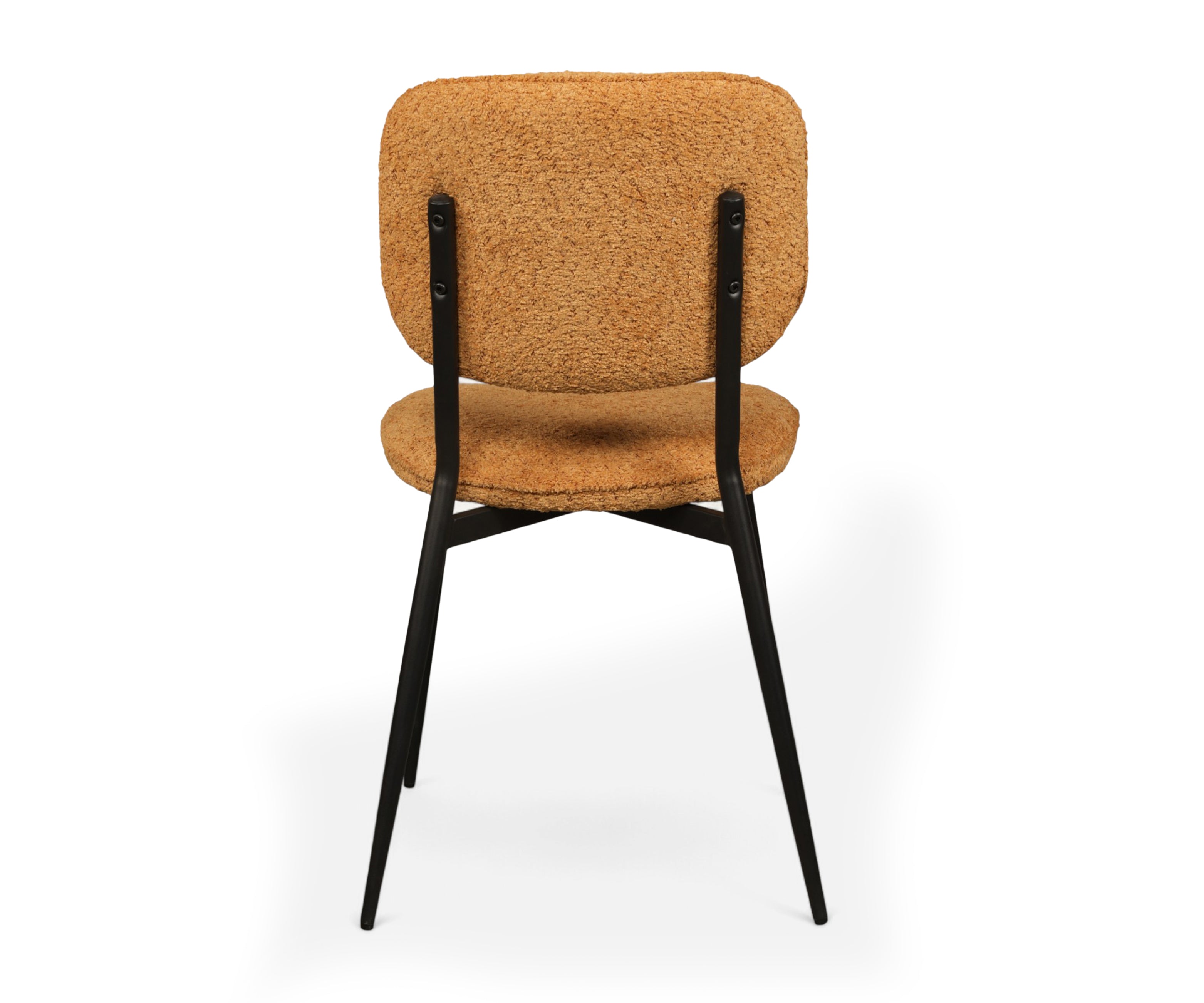 Mid-Century Upholstered Dining Chair in Camel