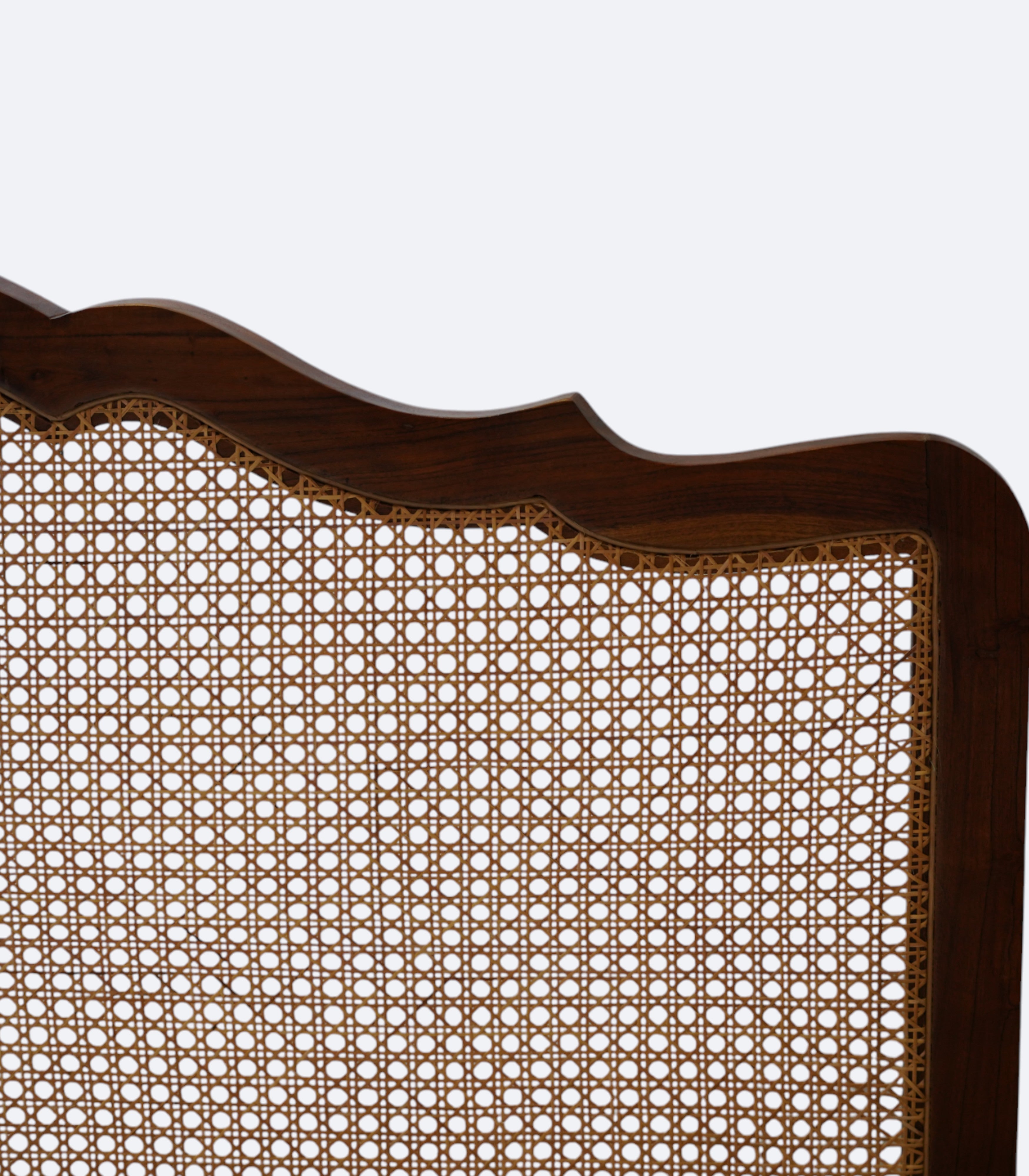 Rattan King Bed in Acacia Wood