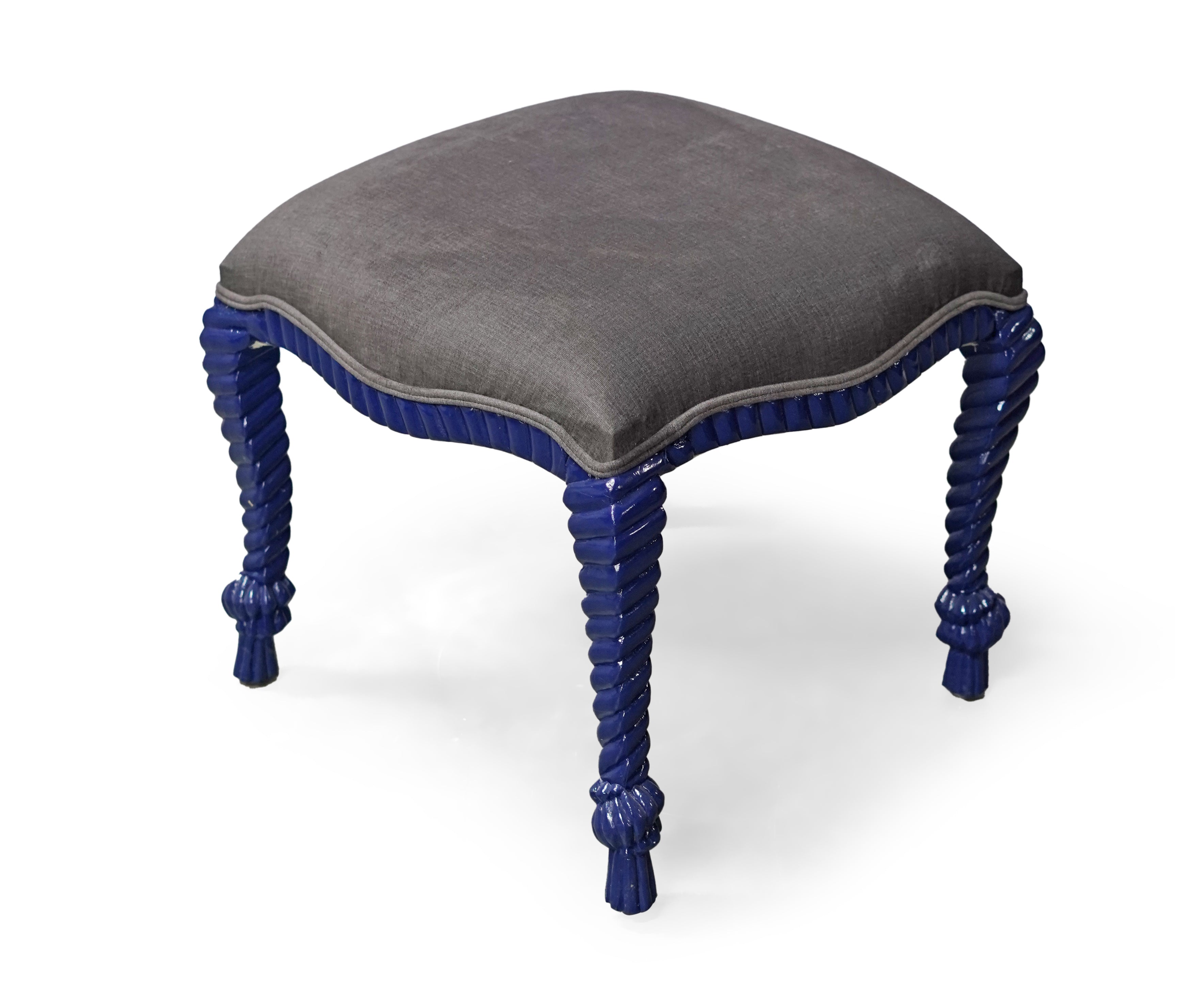 Royal Ottoman with Whimsical Legs