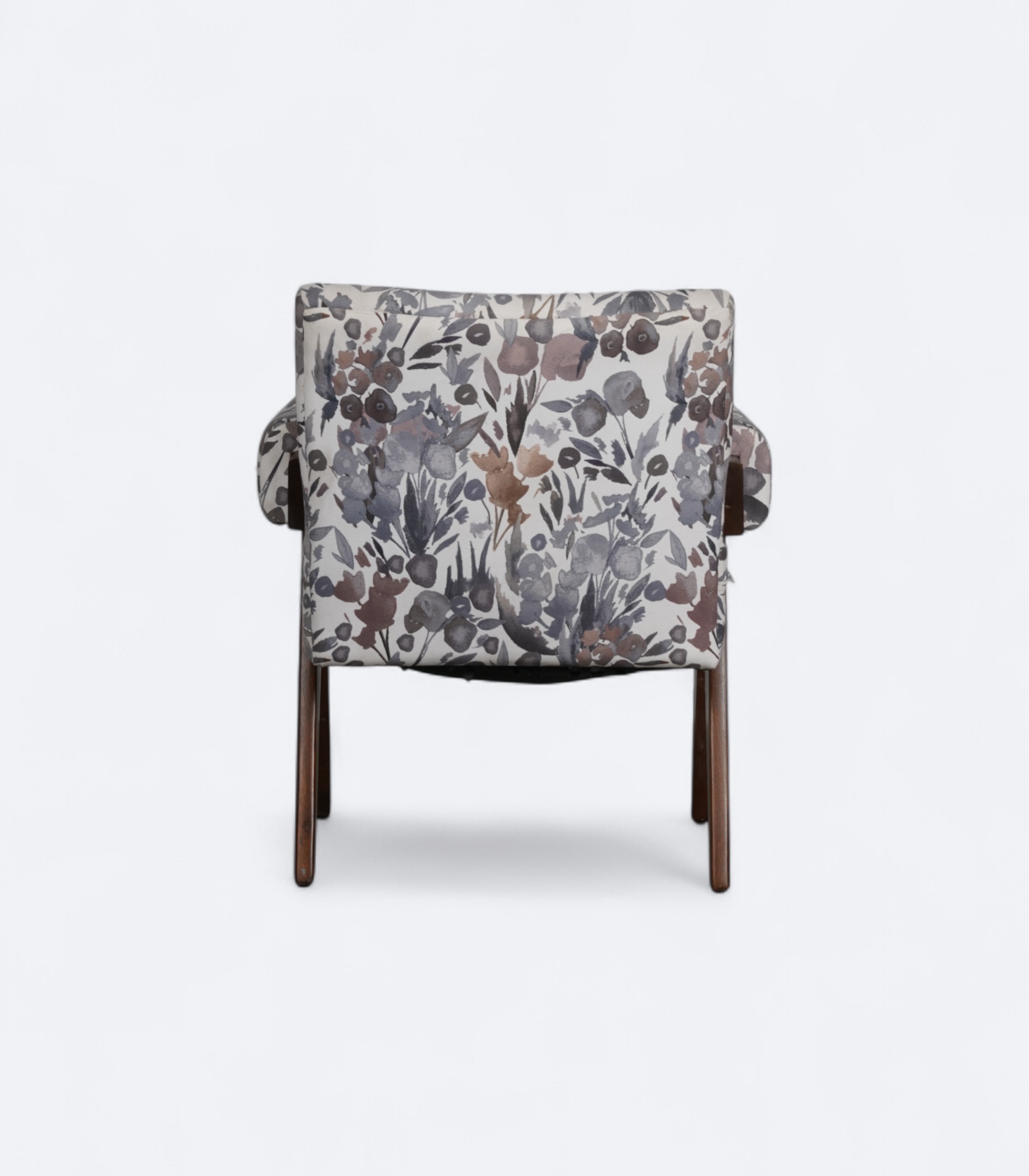 Mid-Century Armchair with Velvet Upholstery