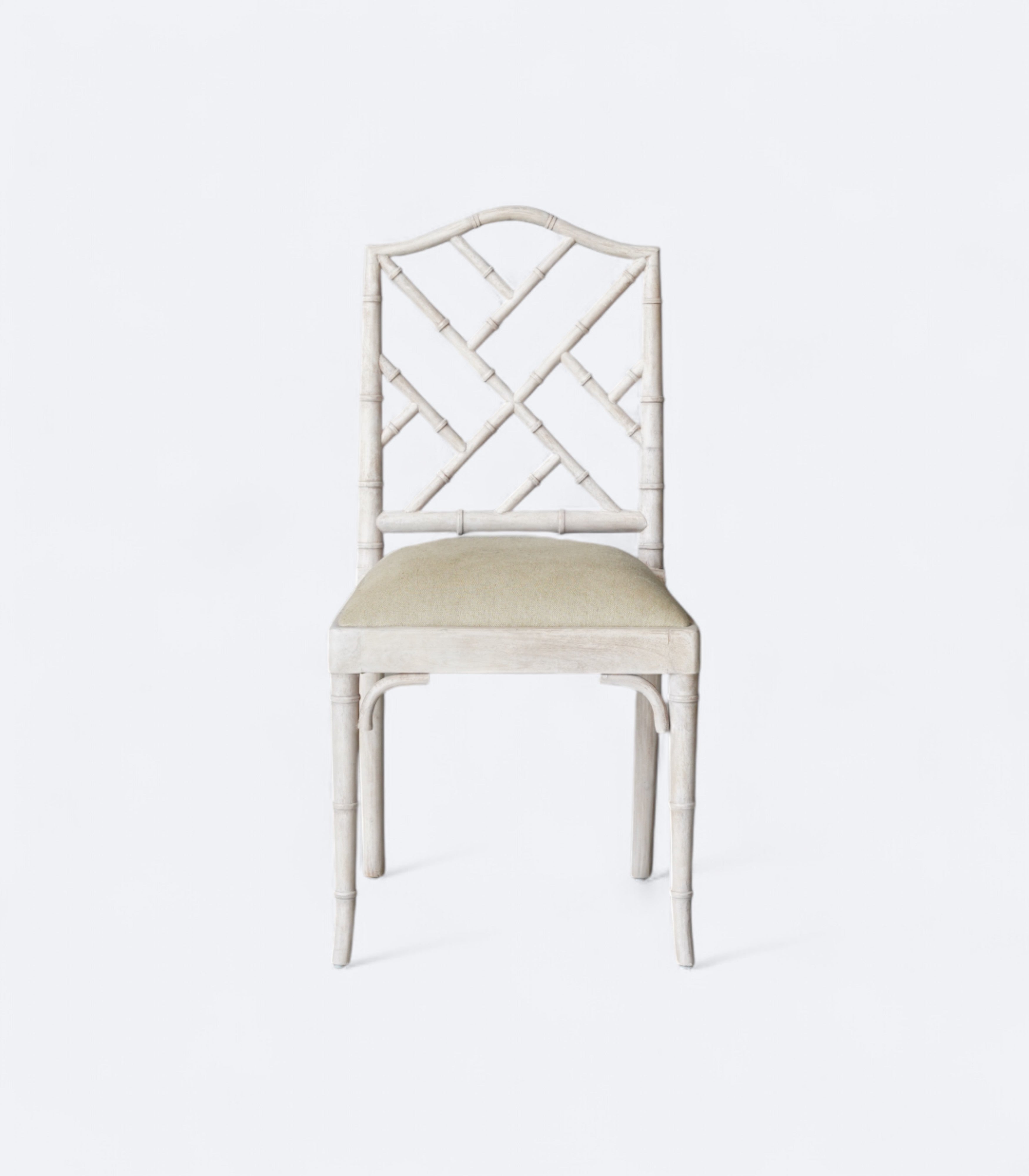 Bamboo Back Dining Chair in Distress Finish