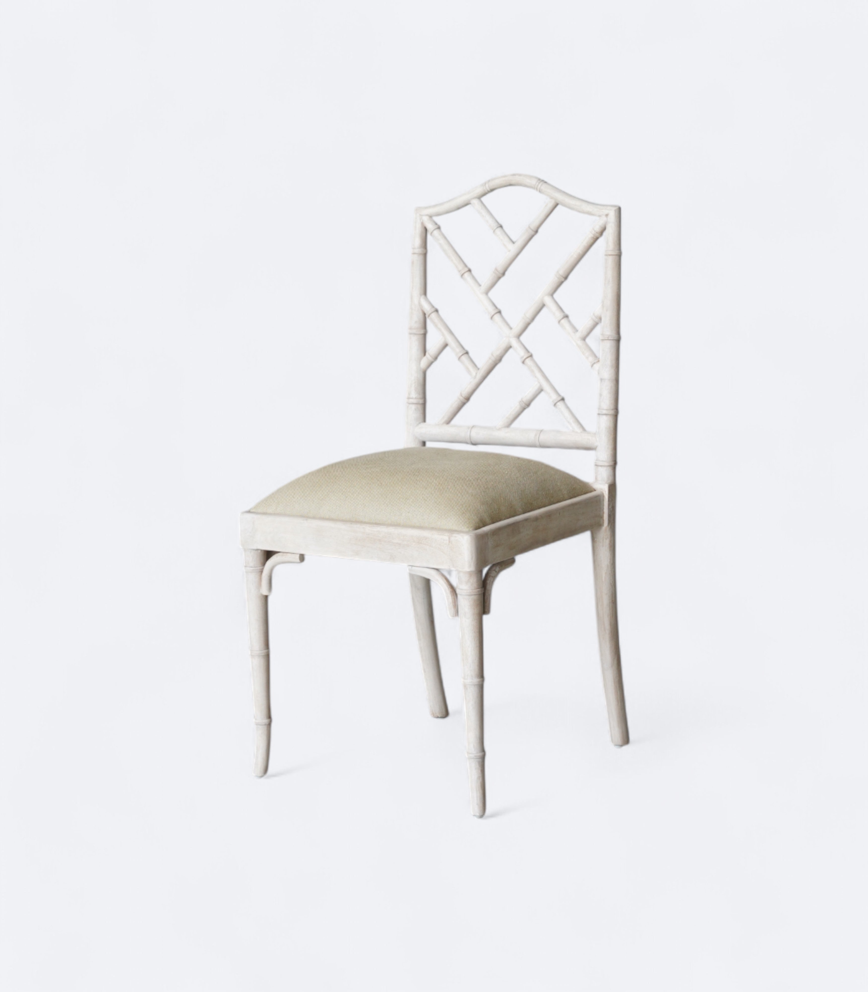 Bamboo Back Dining Chair in Distress Finish