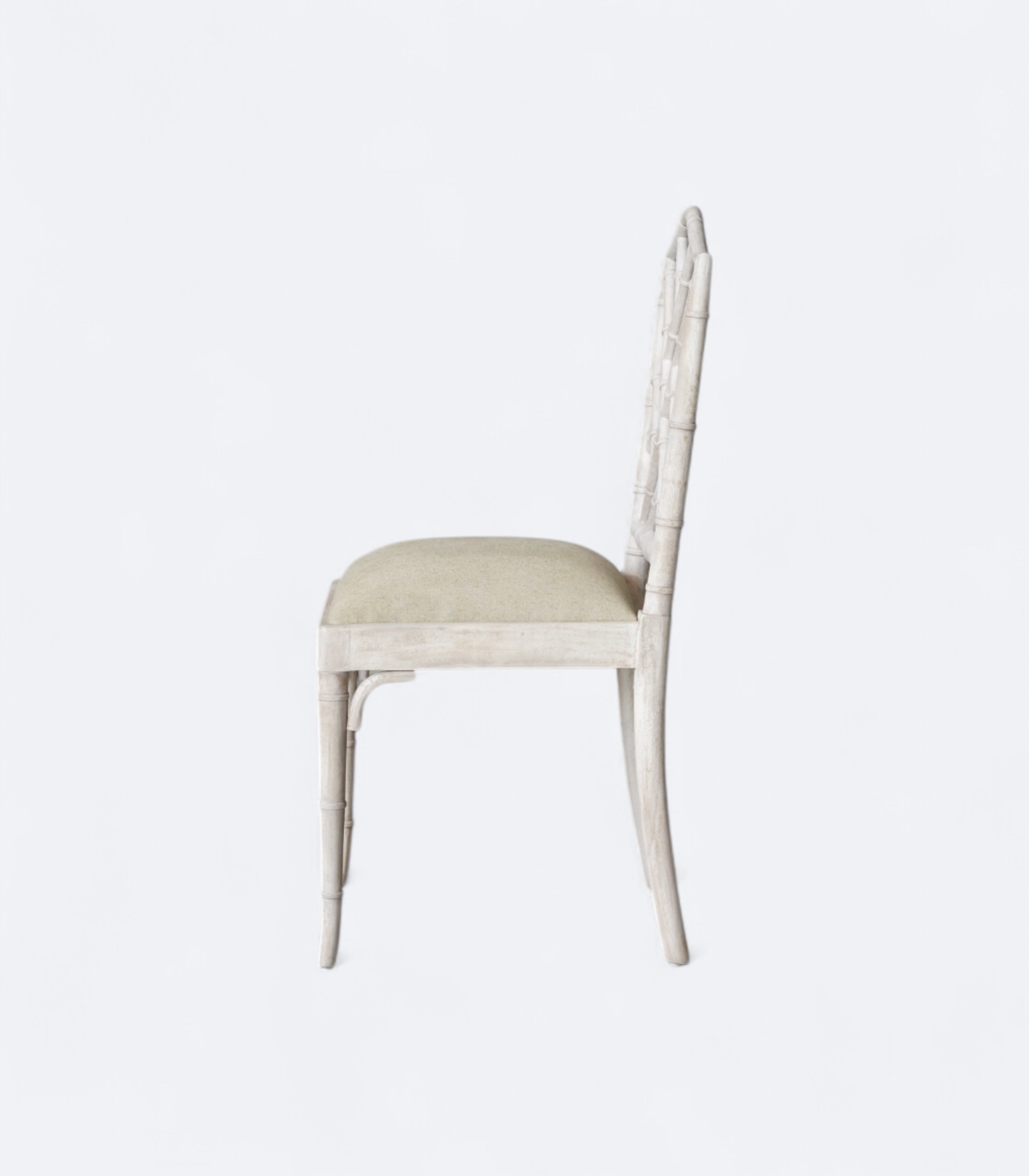 Bamboo Back Dining Chair in Distress Finish