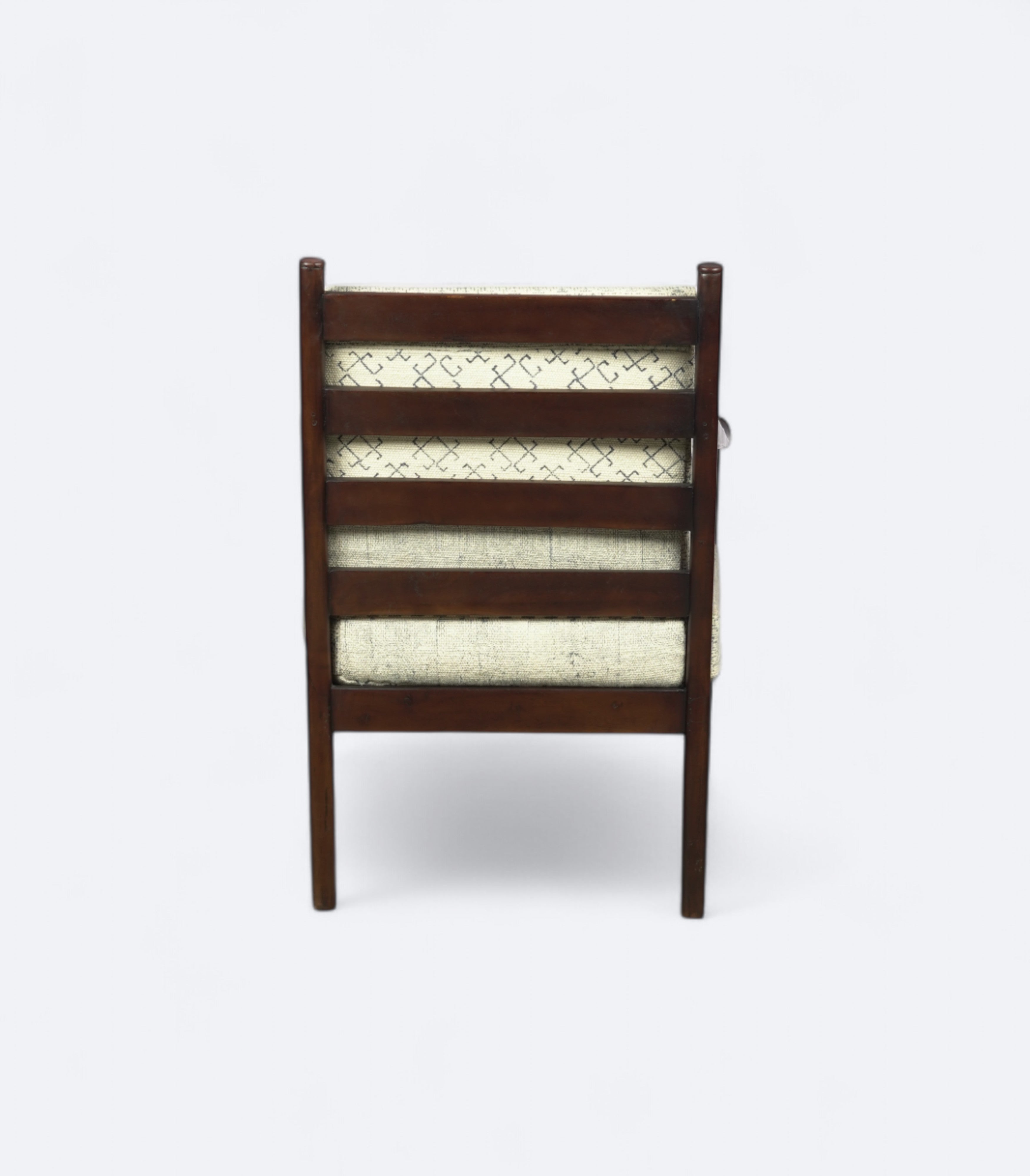 Vintage-Style Wooden Armchair with Cushion