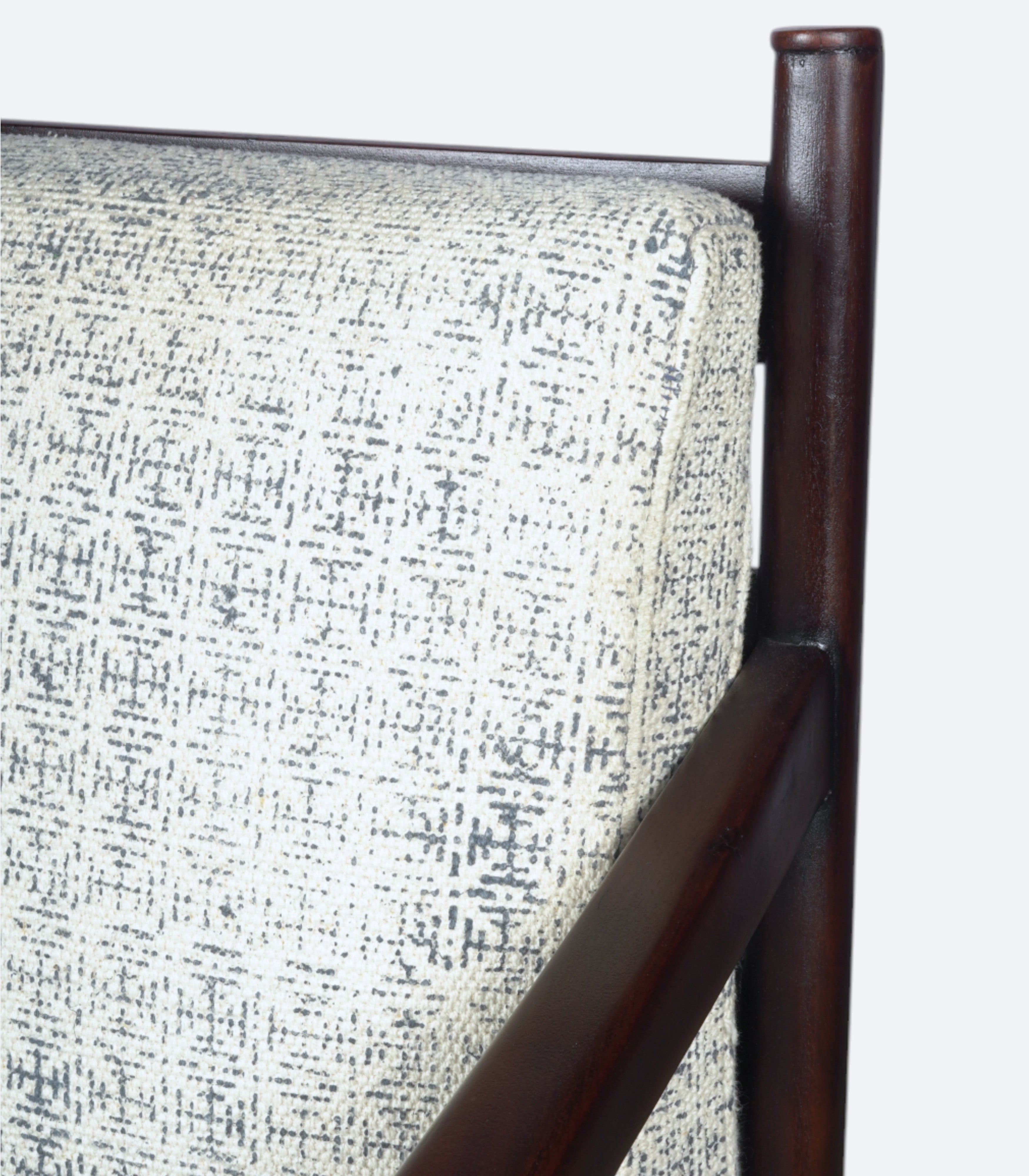 Vintage-Style Wooden Armchair with Cushion