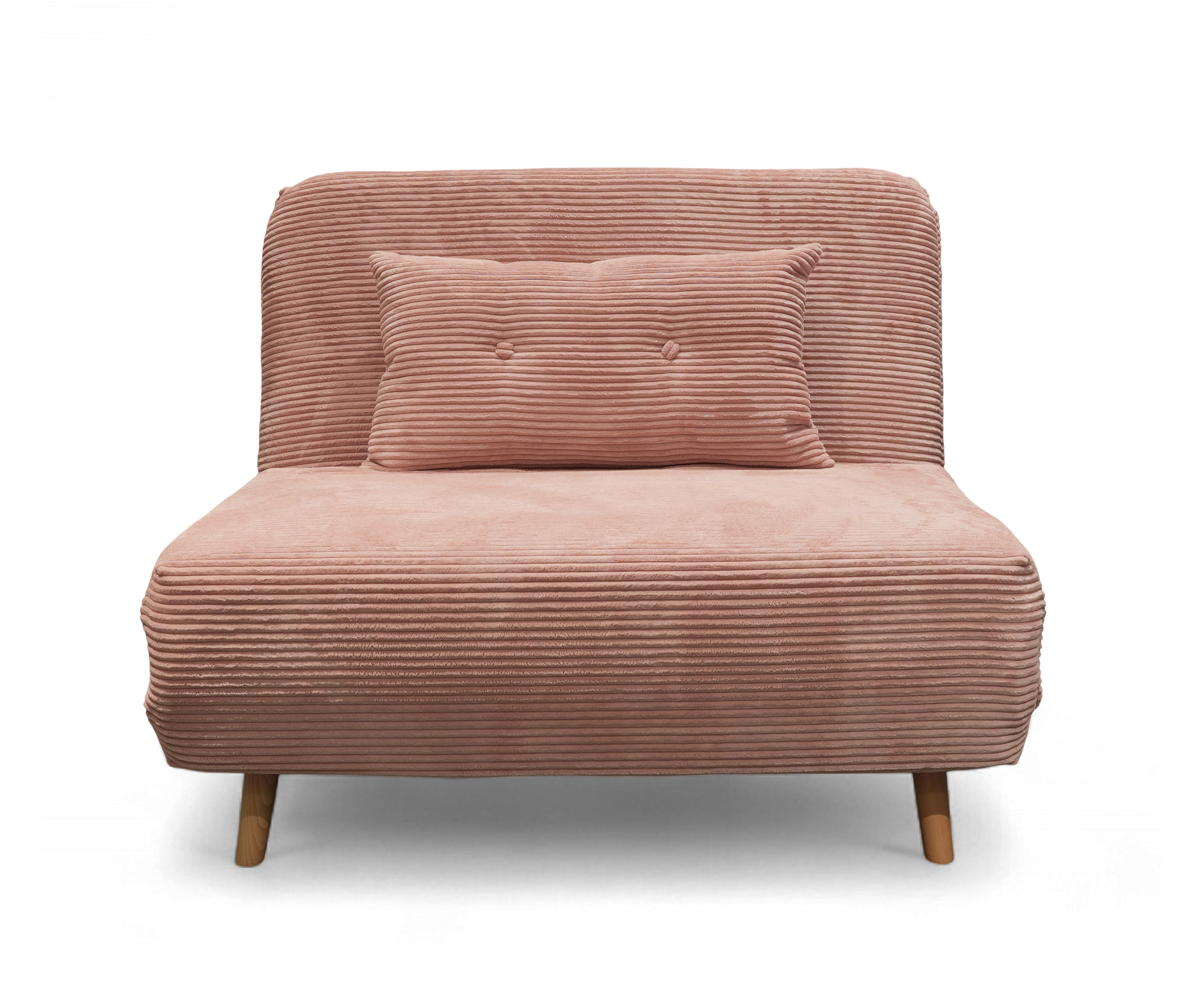 Jordan Corduroy Foldable Sofa with Wodden Legs