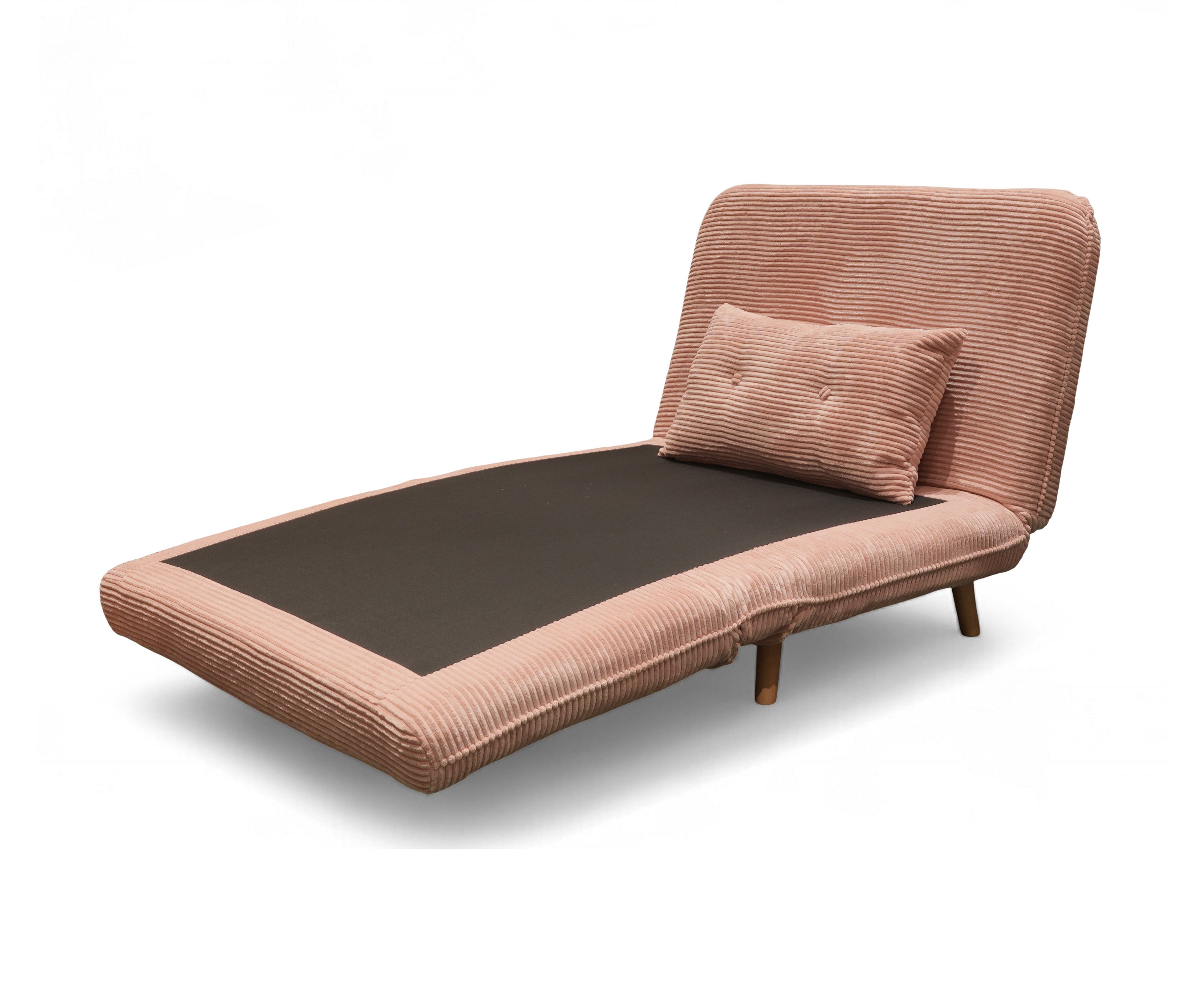 Jordan Corduroy Foldable Sofa with Wodden Legs