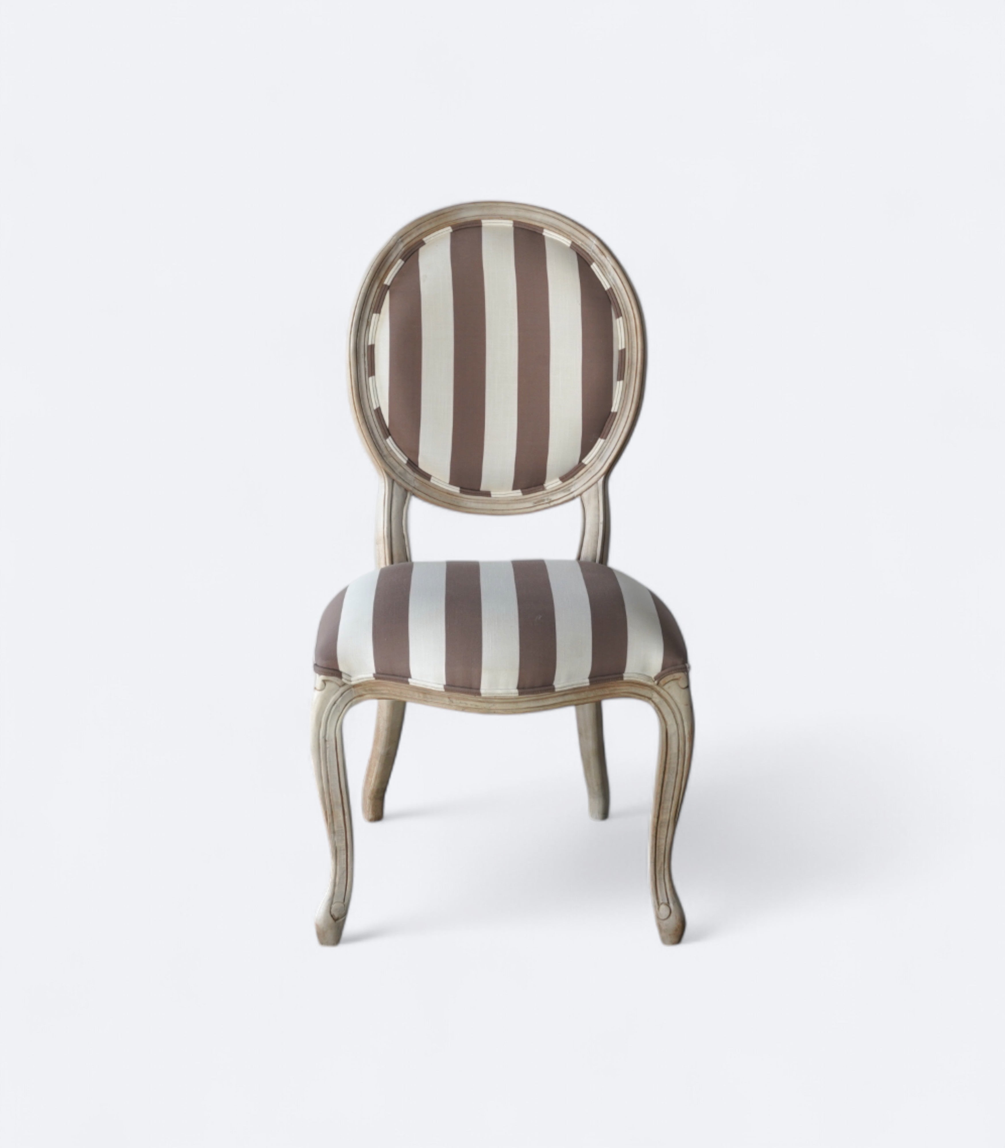 Striped French Salon Chair