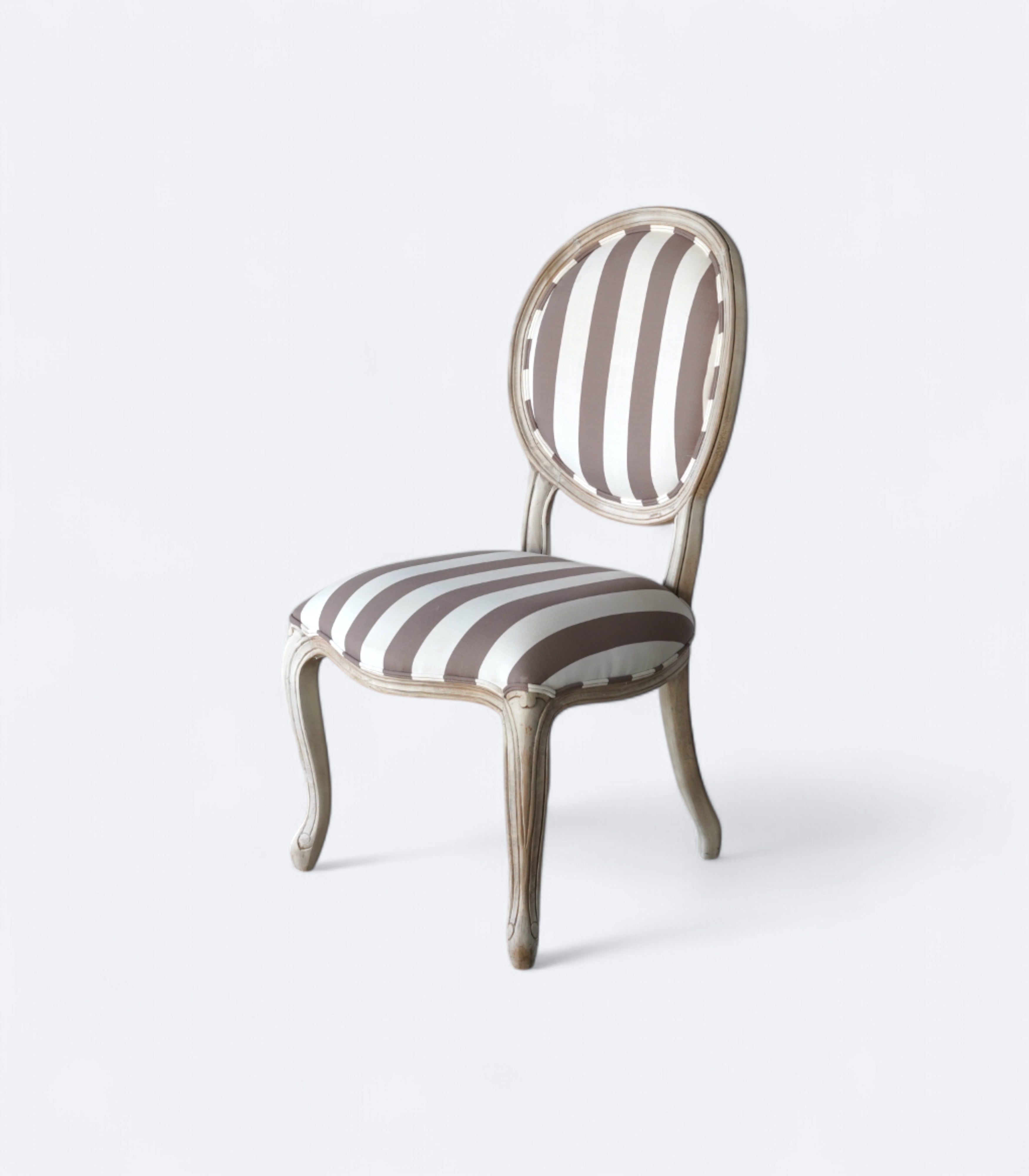 Striped French Salon Chair
