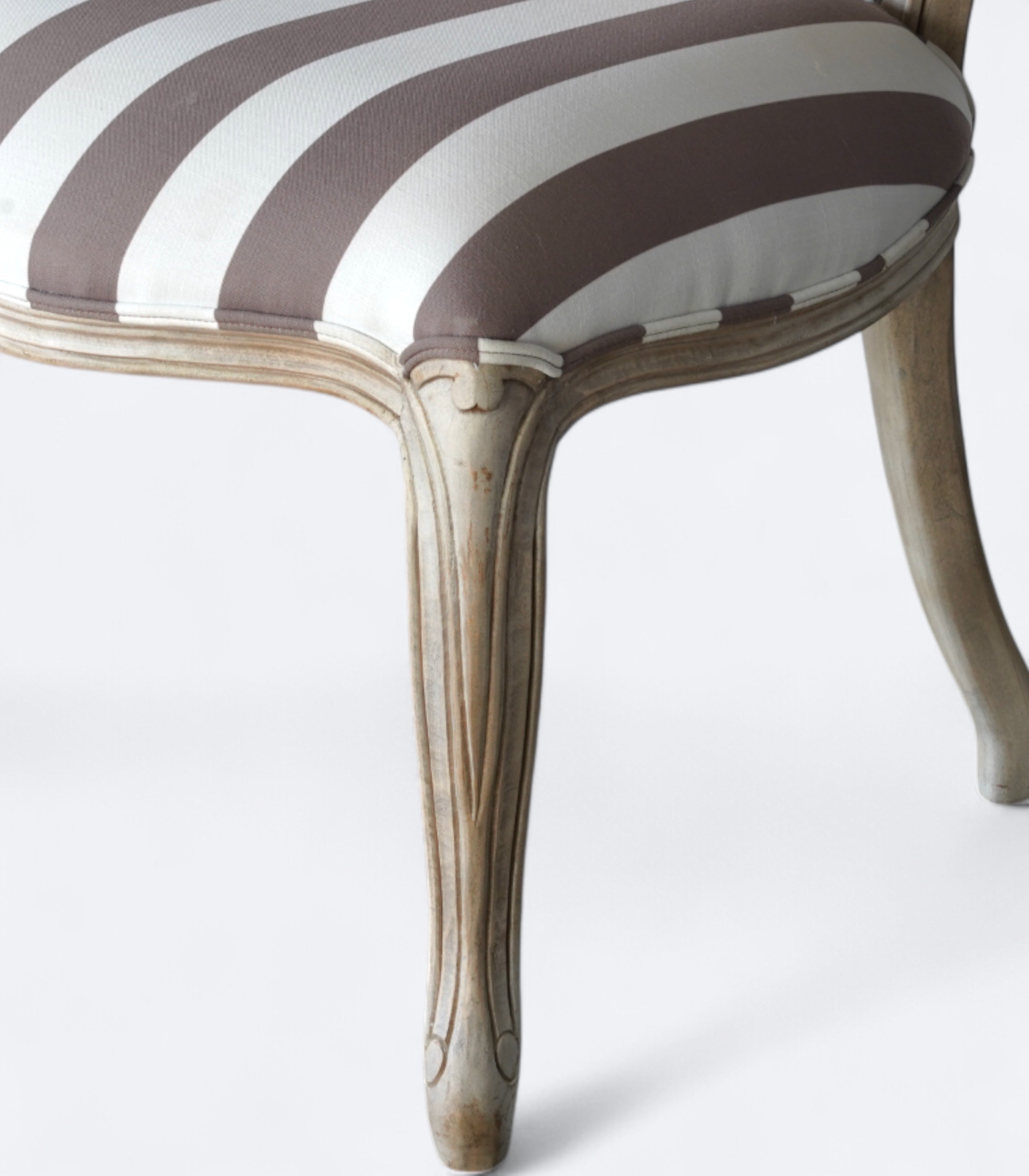 Striped French Salon Chair
