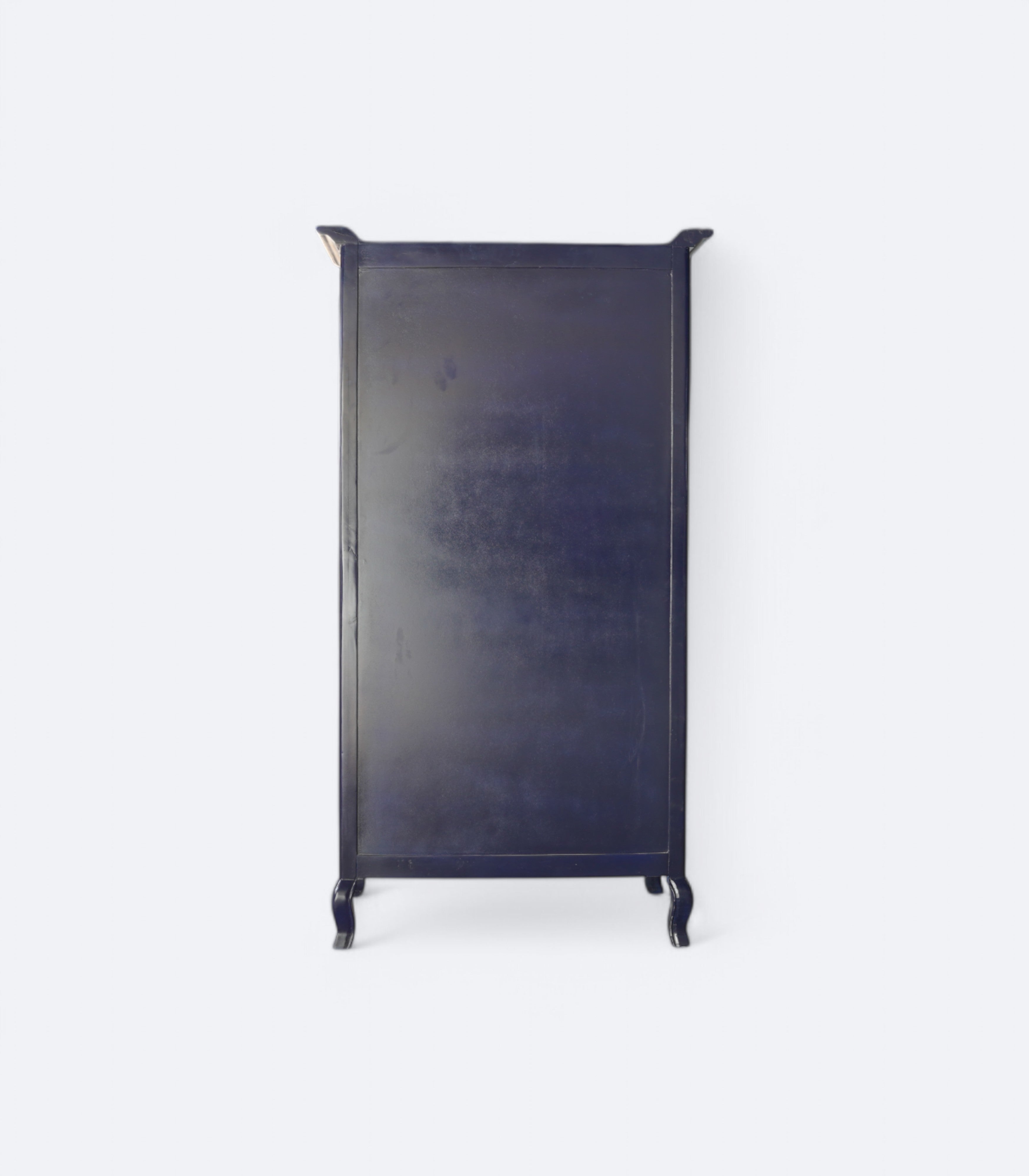 French Distressed Two-Door Armoire in Solid Acacia Wood