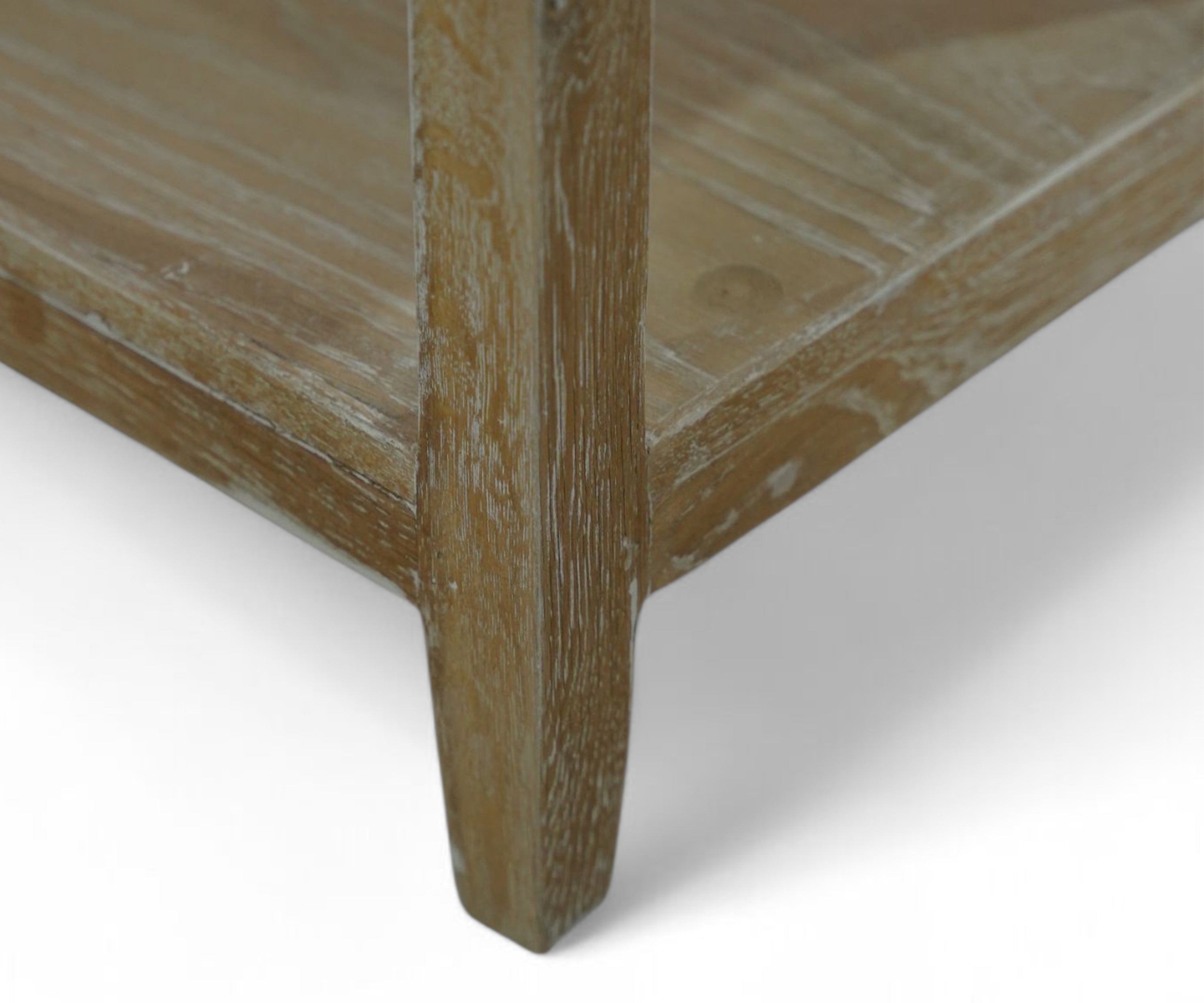 Oak & Cane Console Table with Shelf