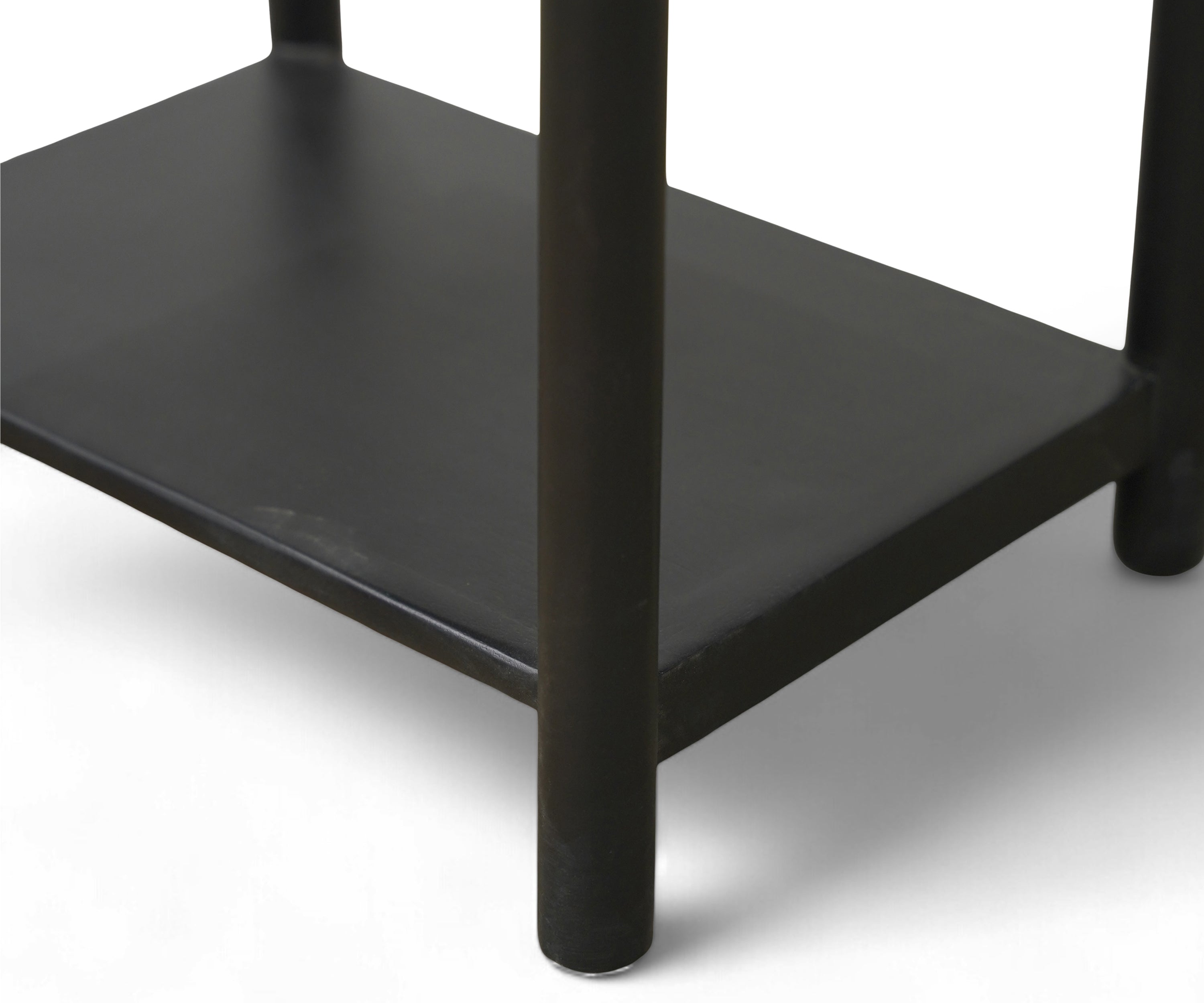 Curvy Oak Bedside Table with Drawer in Natural Finish