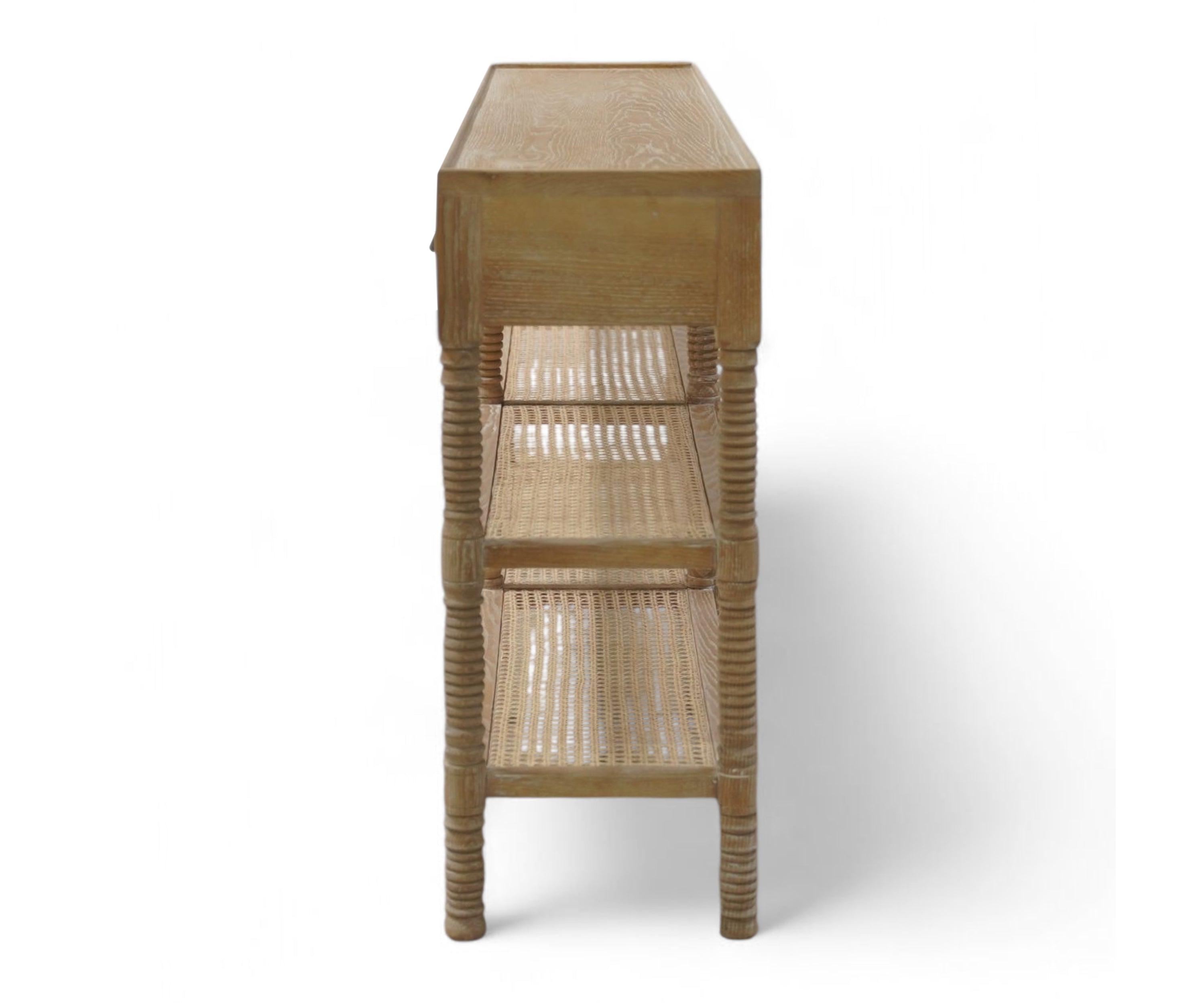 French Cane console table