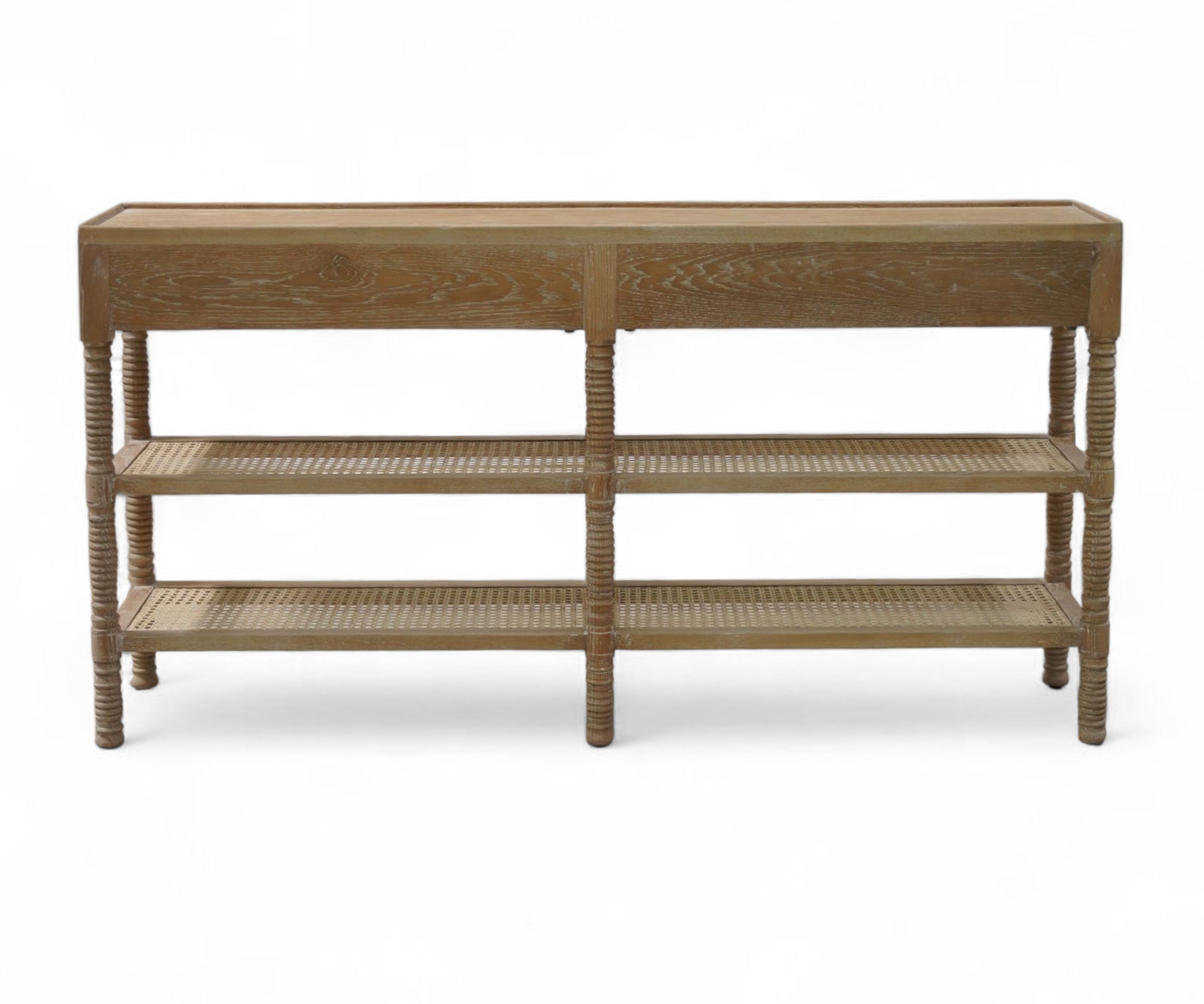 French Cane console table