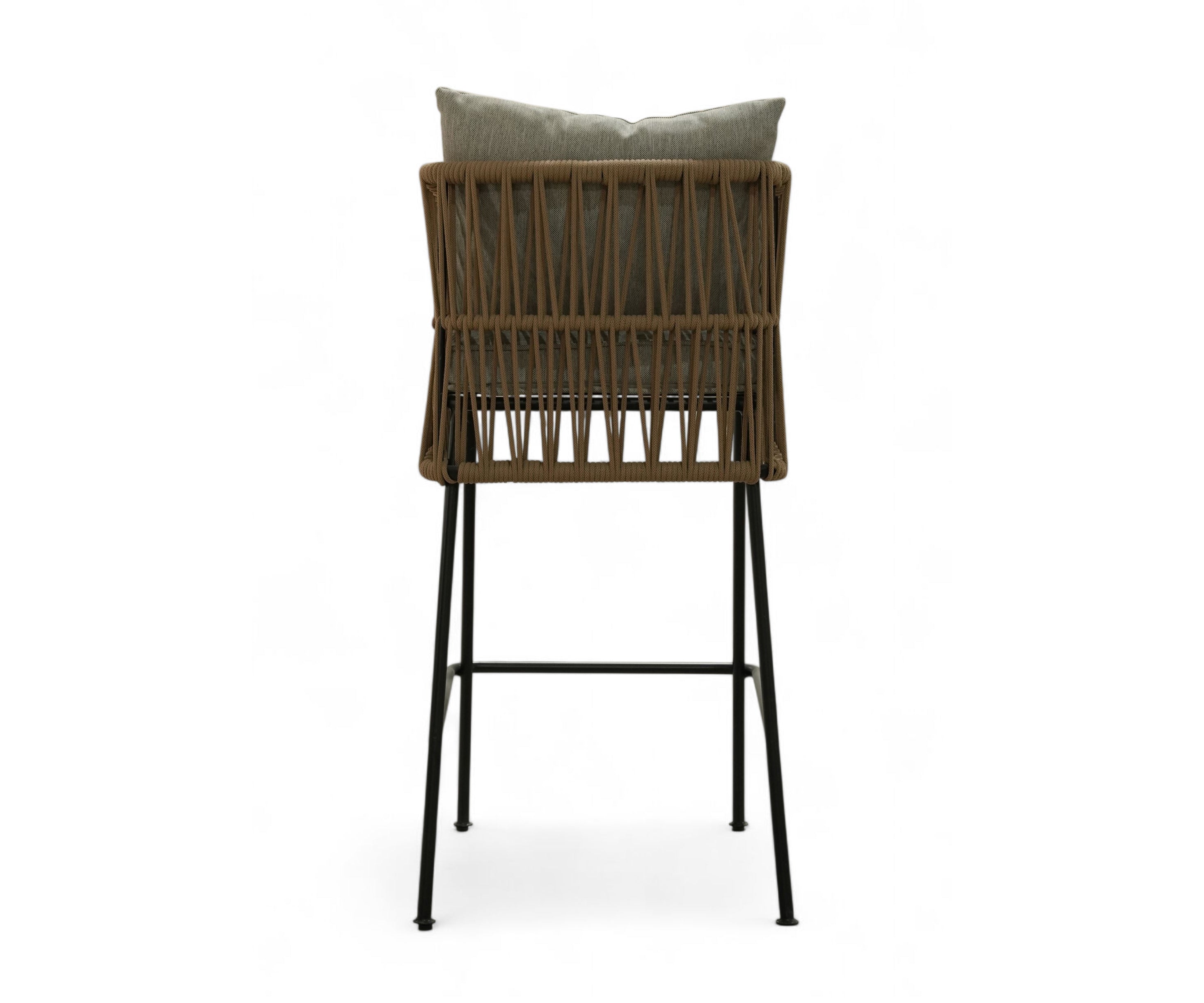 Rope Weave Bar Stool with Cushion