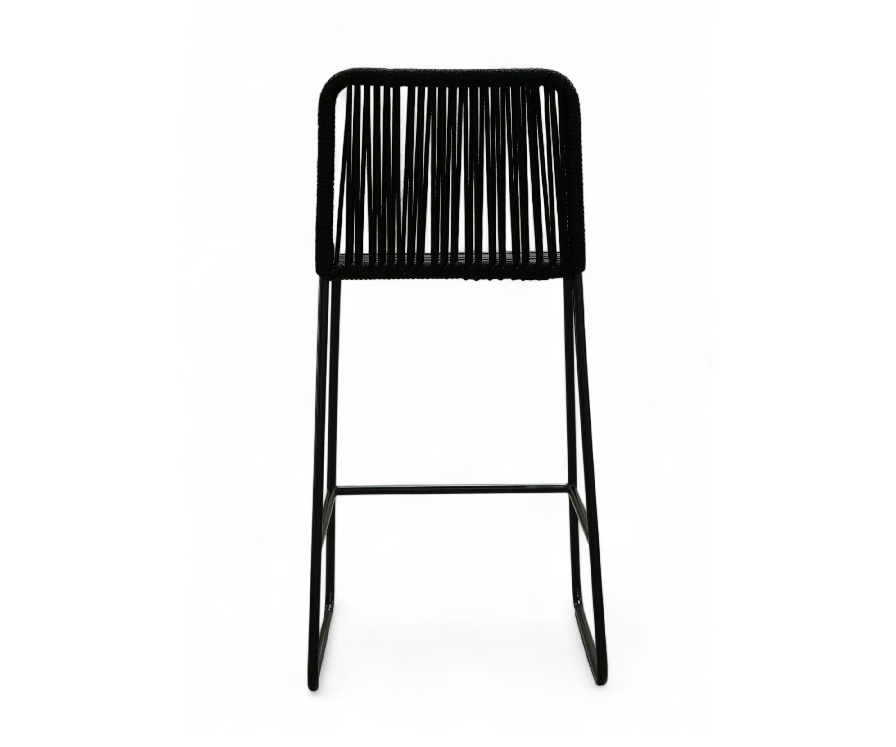 Sleek Rope Back Bar Stool