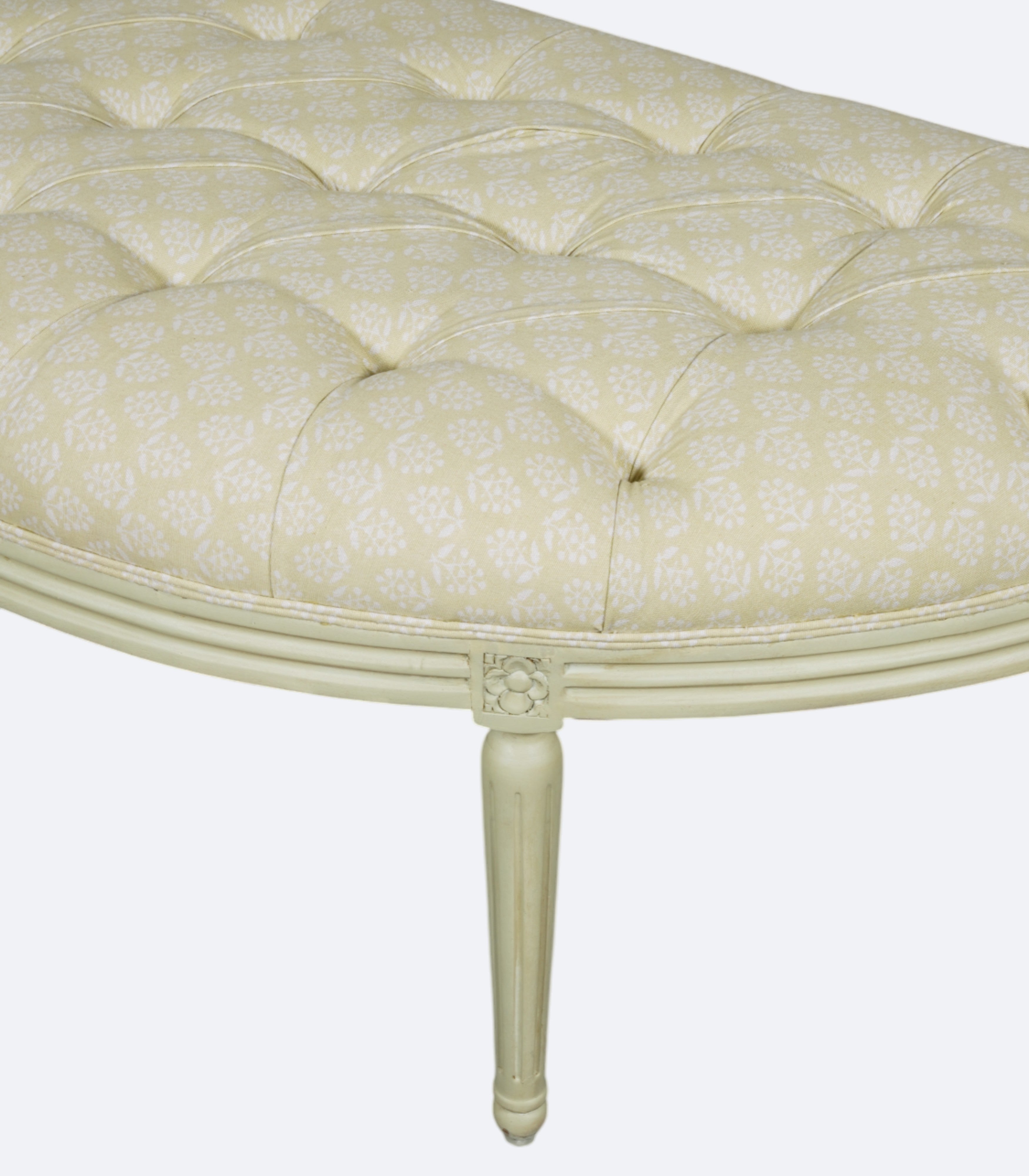 Gustavian Heirloom Tufted Arc Bench