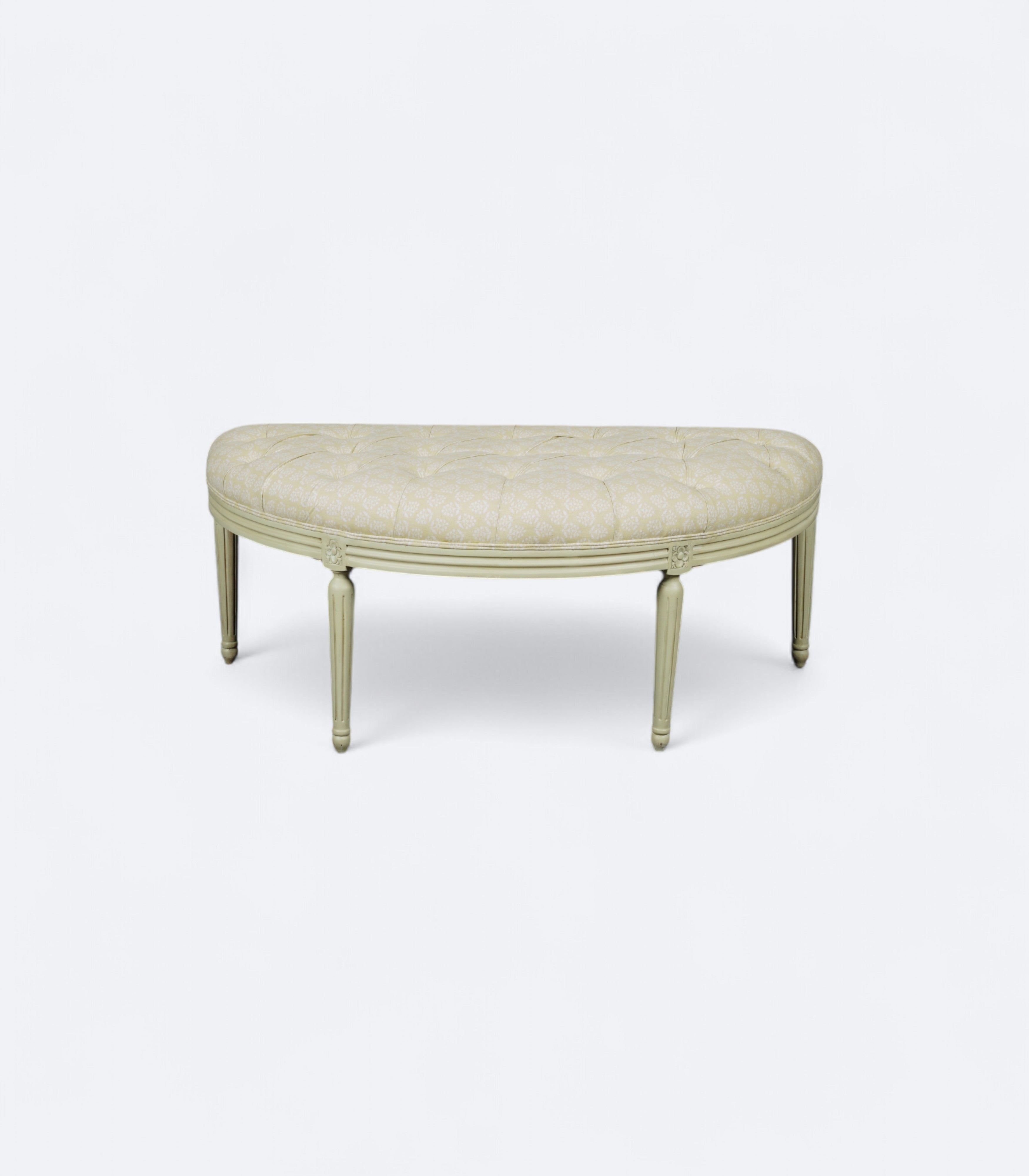 Gustavian Heirloom Tufted Arc Bench