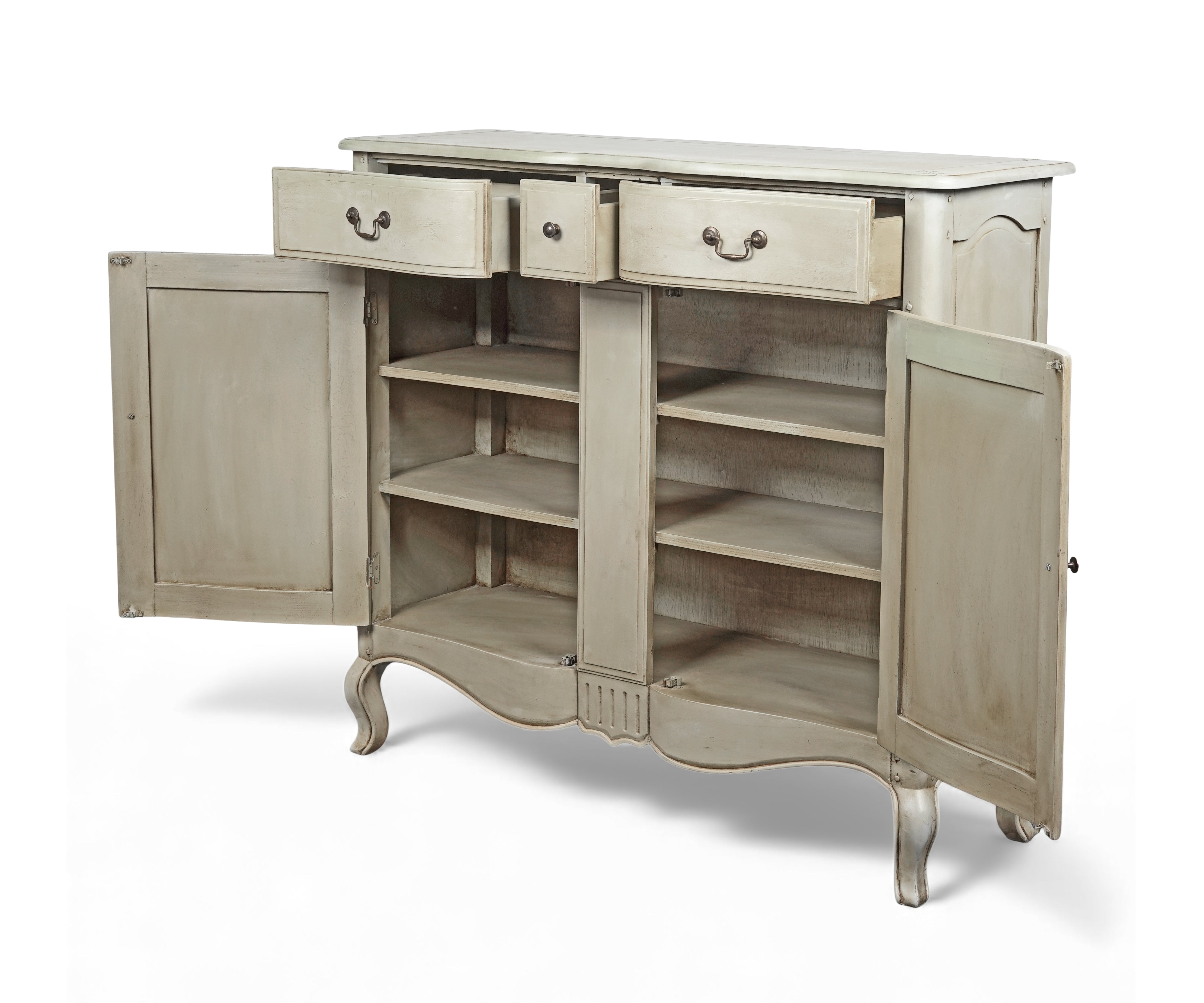 Maison de Luxe Painted Buffet Cabinet in French Grey