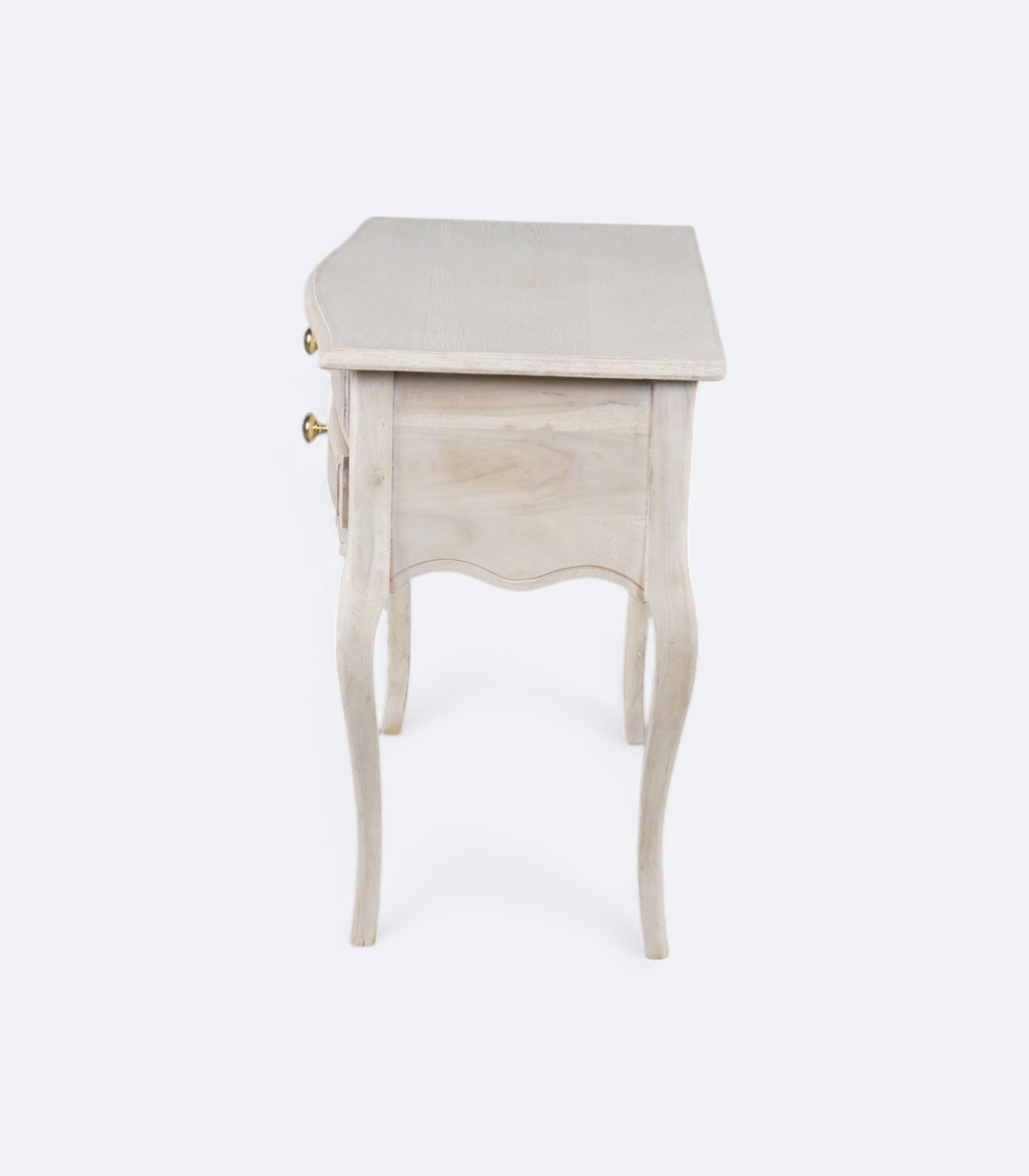 French Bedside Table with Scalloped Edge