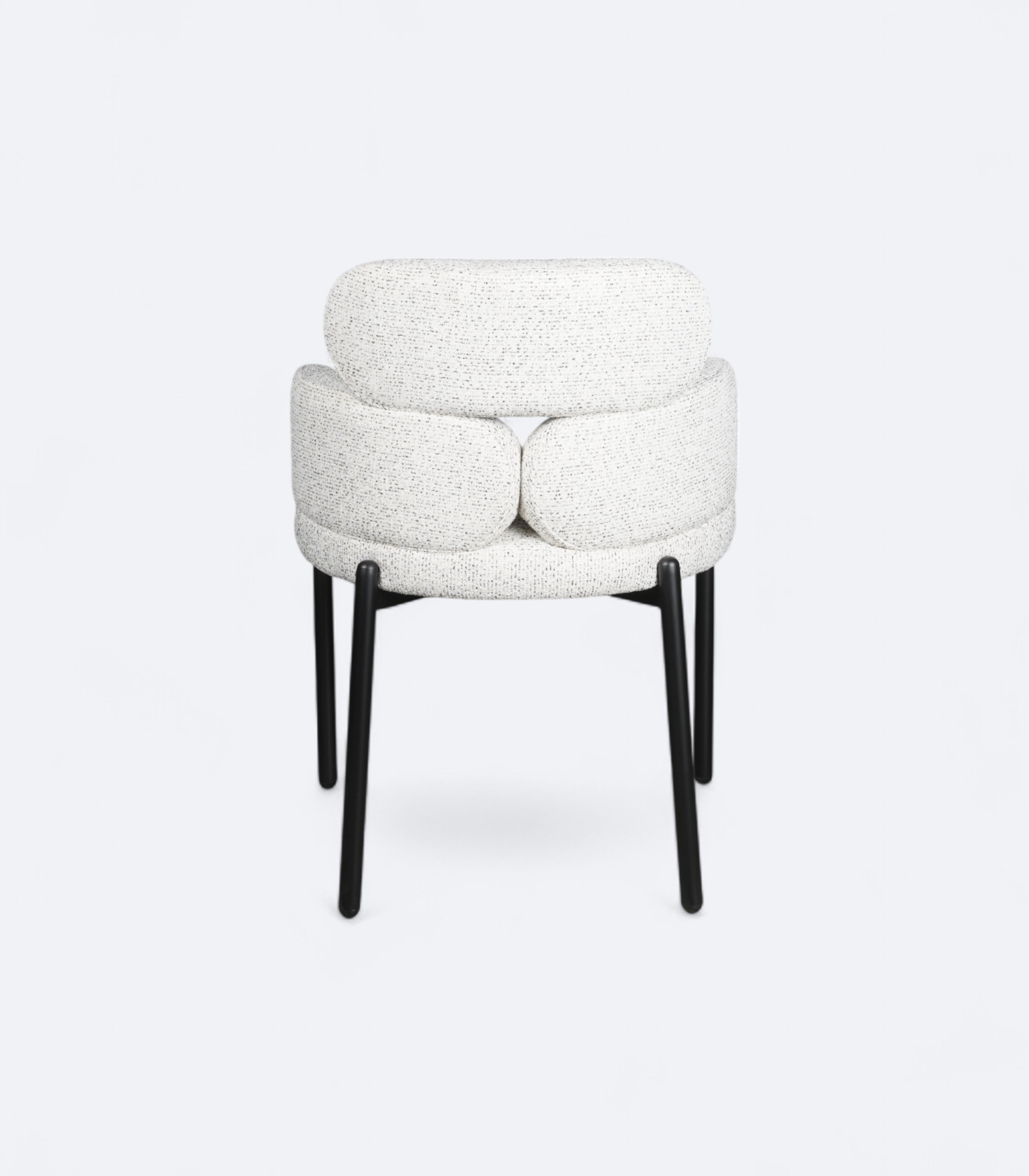 Minimalist Dining Chair in Bouclé and Metal