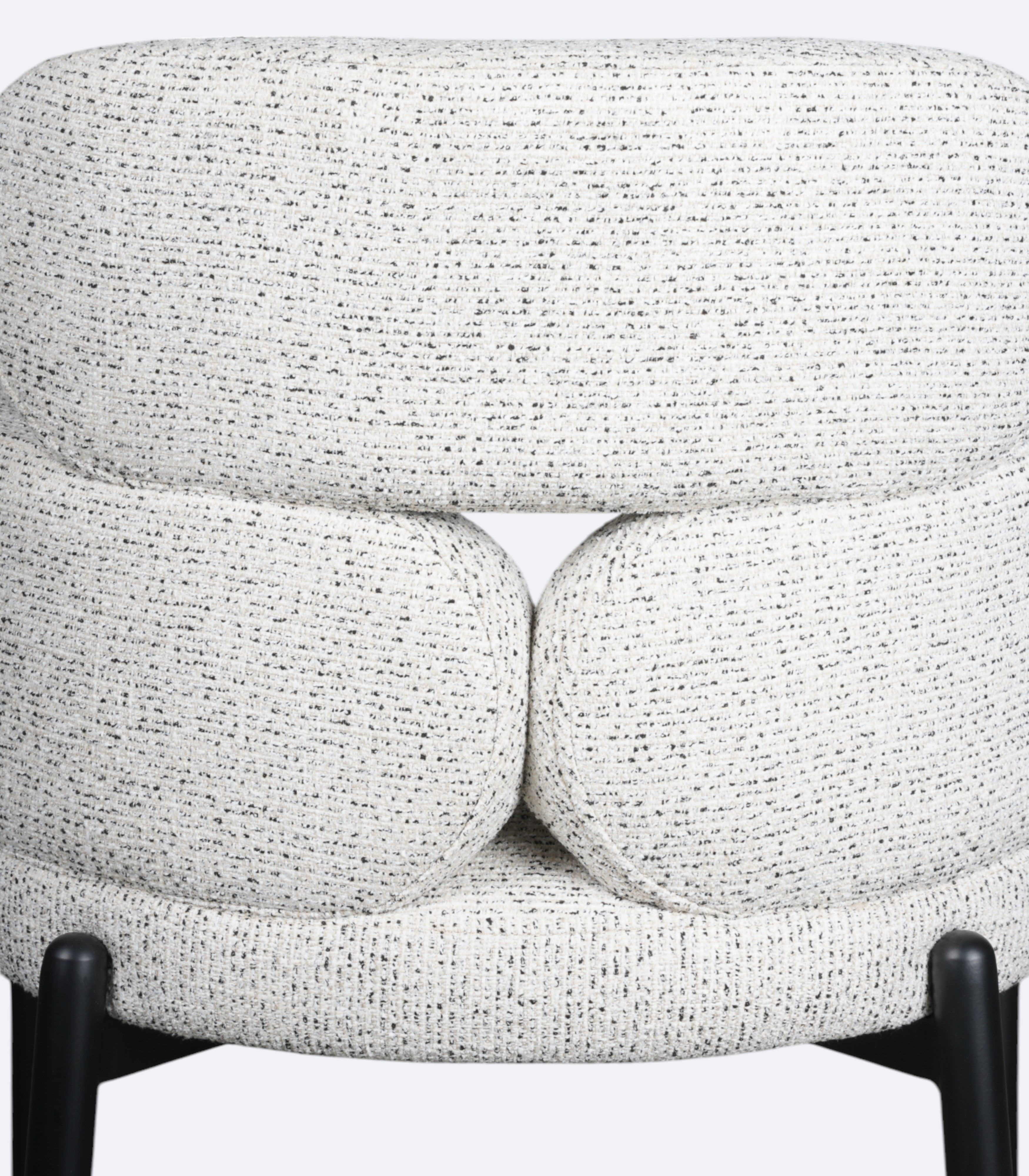 Minimalist Dining Chair in Bouclé and Metal