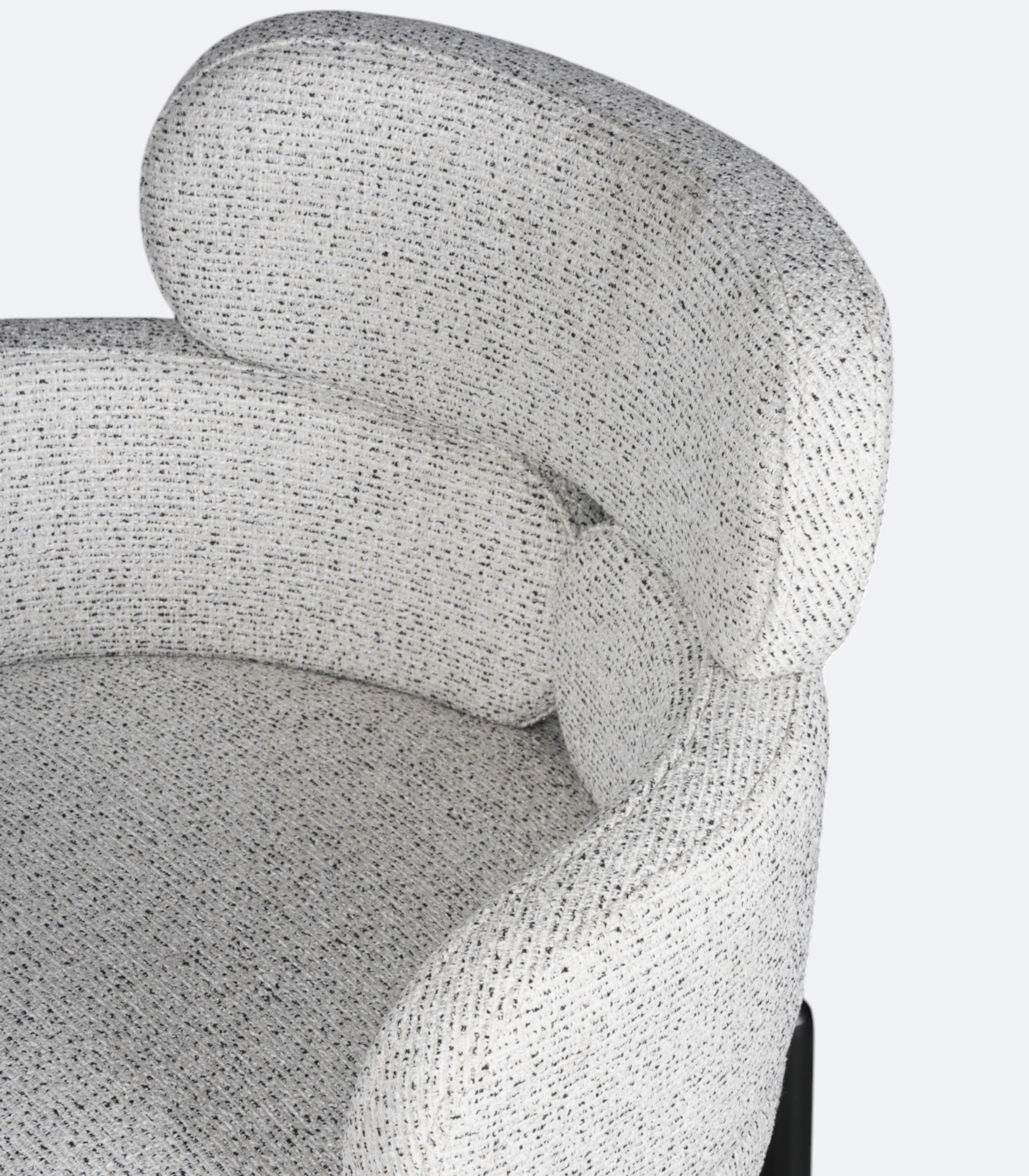 Minimalist Dining Chair in Bouclé and Metal