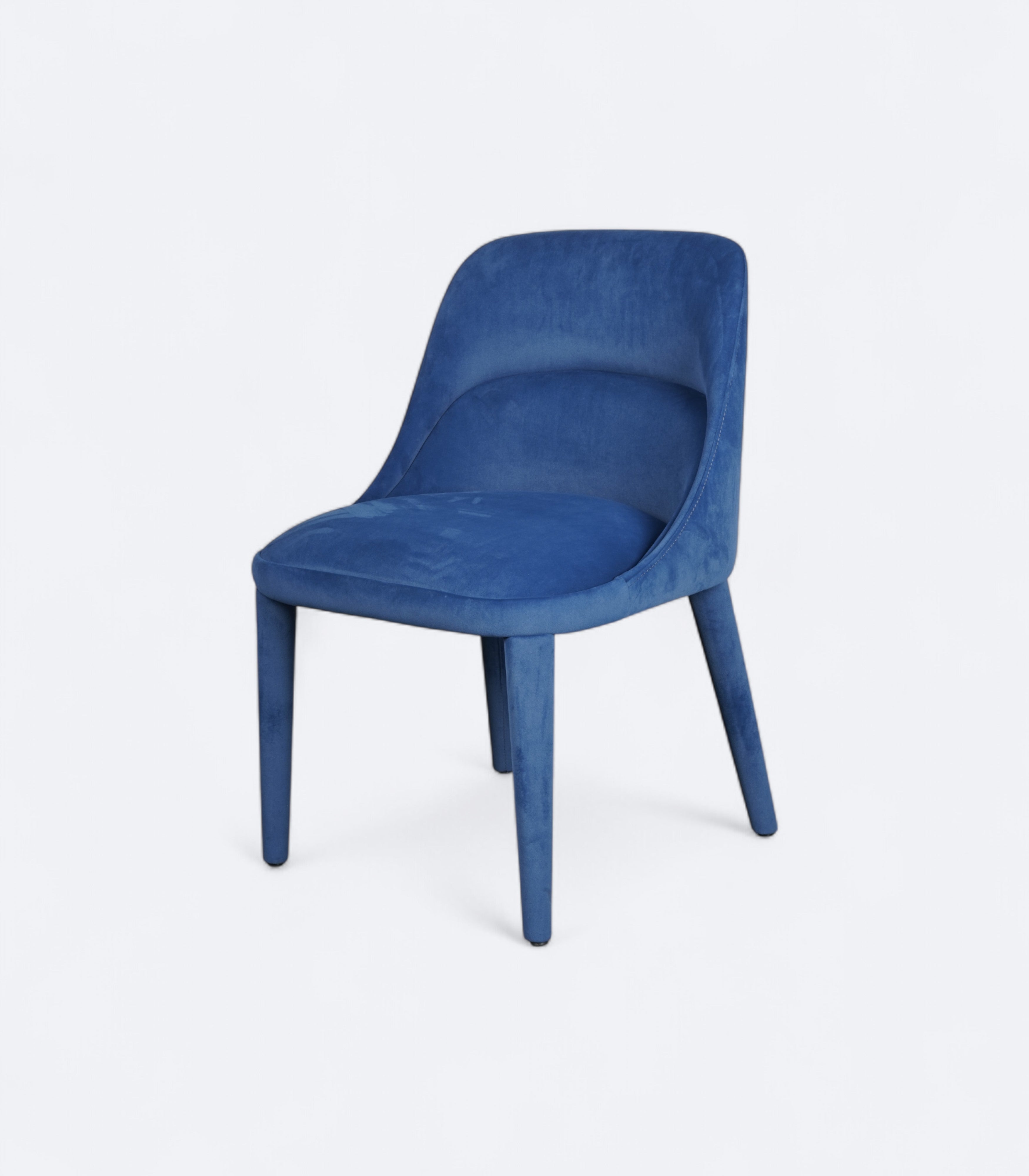 Low-Profile Modern Dining Chair in Velvet