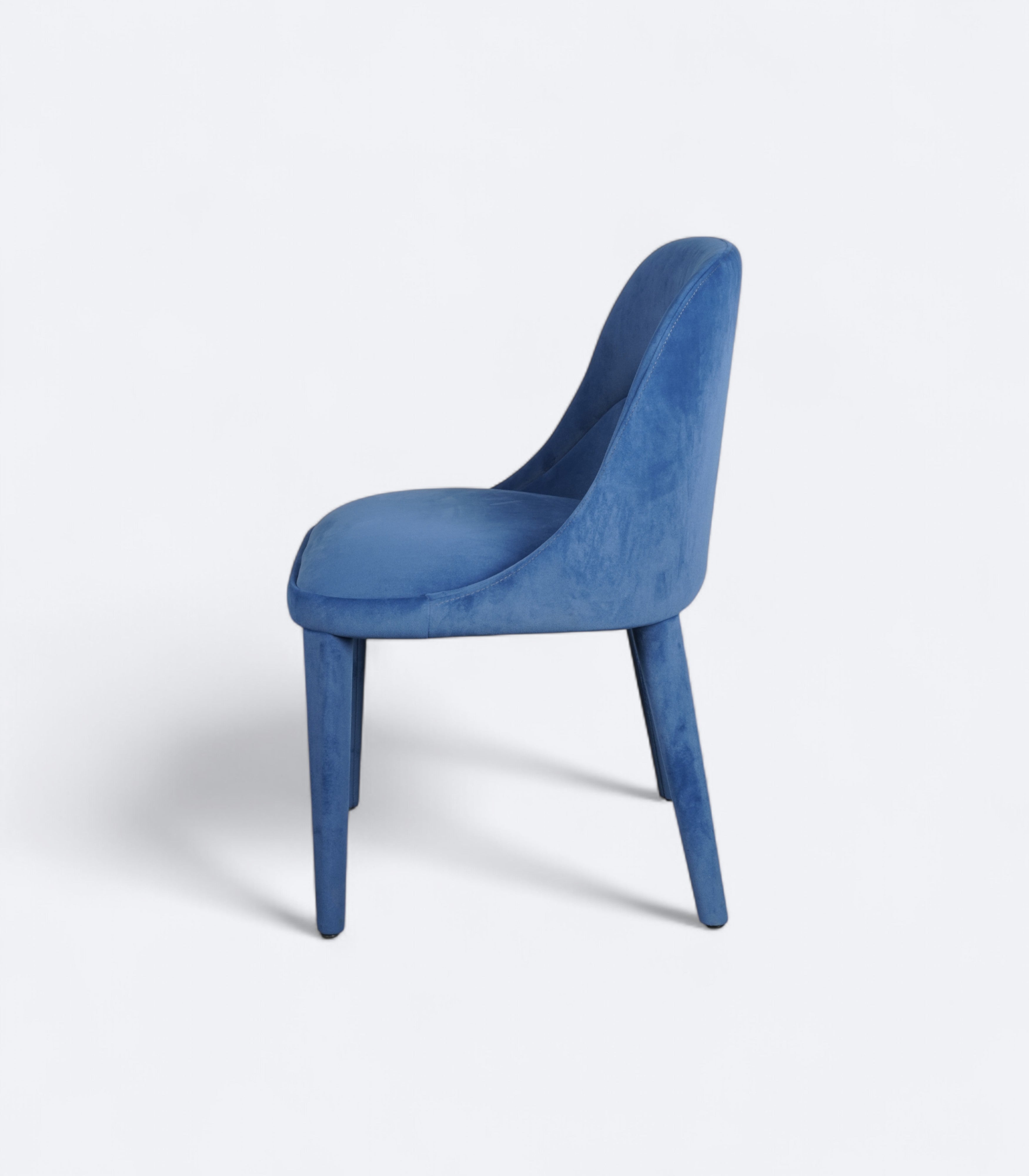 Low-Profile Modern Dining Chair in Velvet