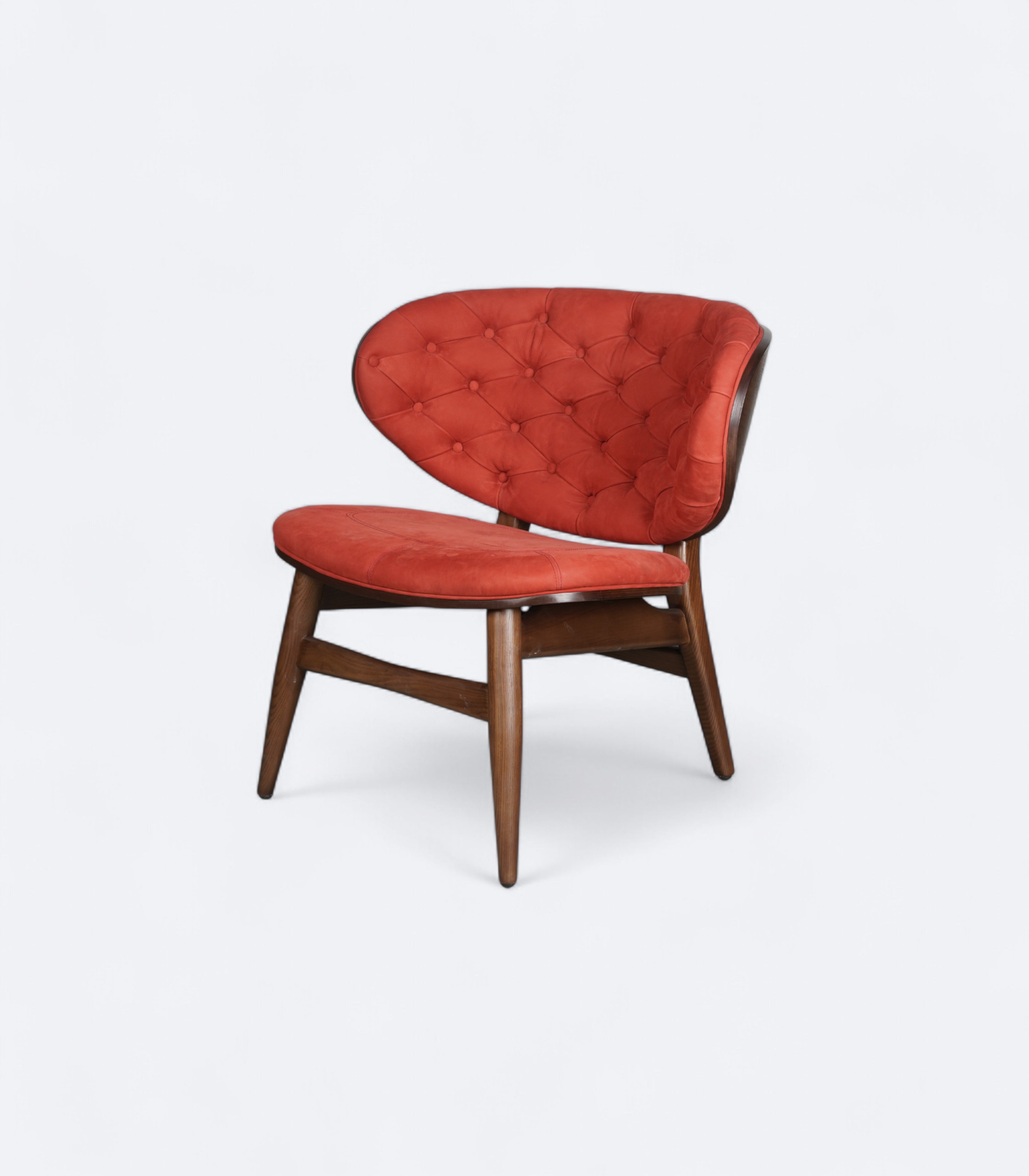 Mid-Century Tufted Velvet Armchair