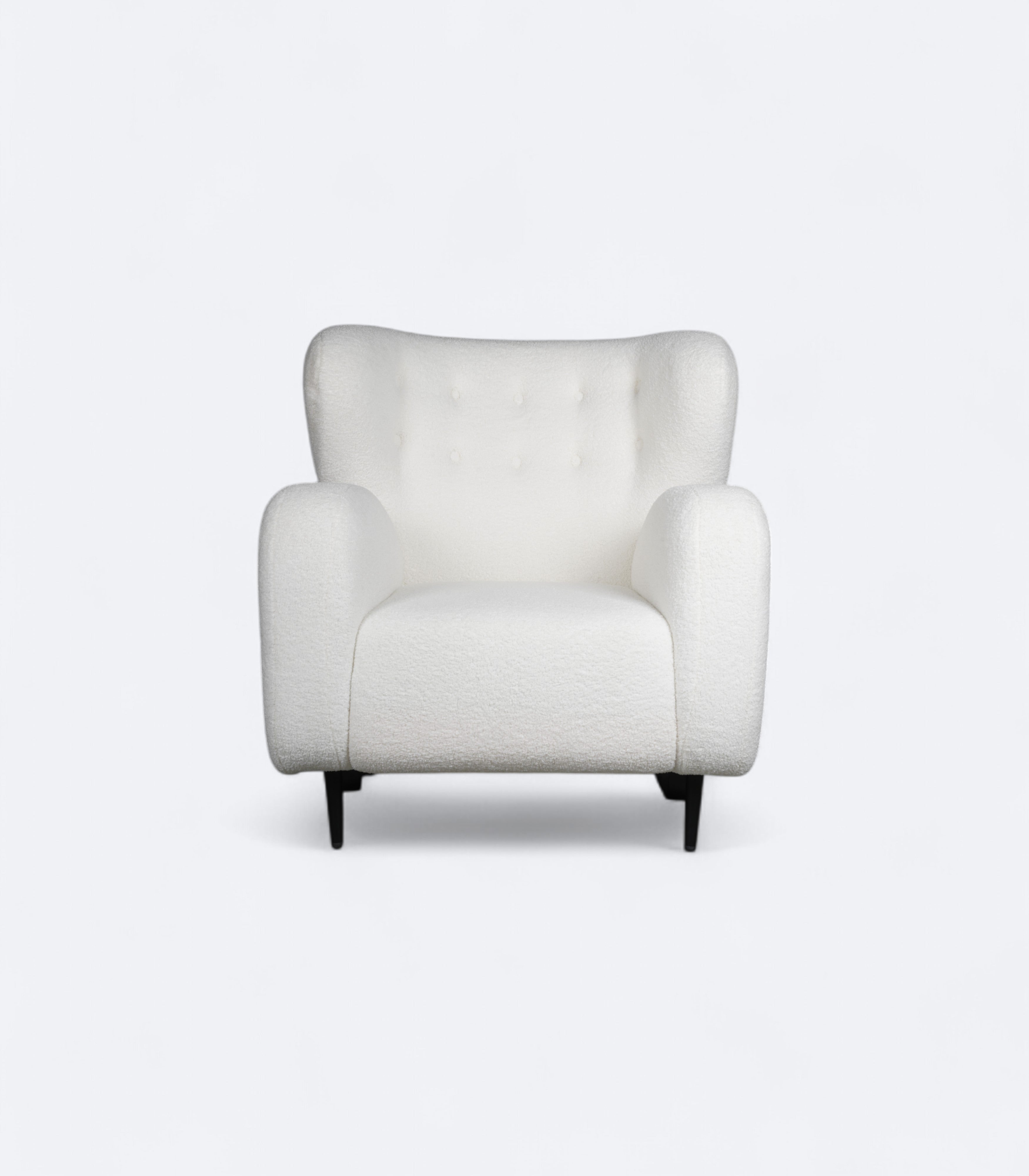 Oversized Italian Armchair in Bouclé