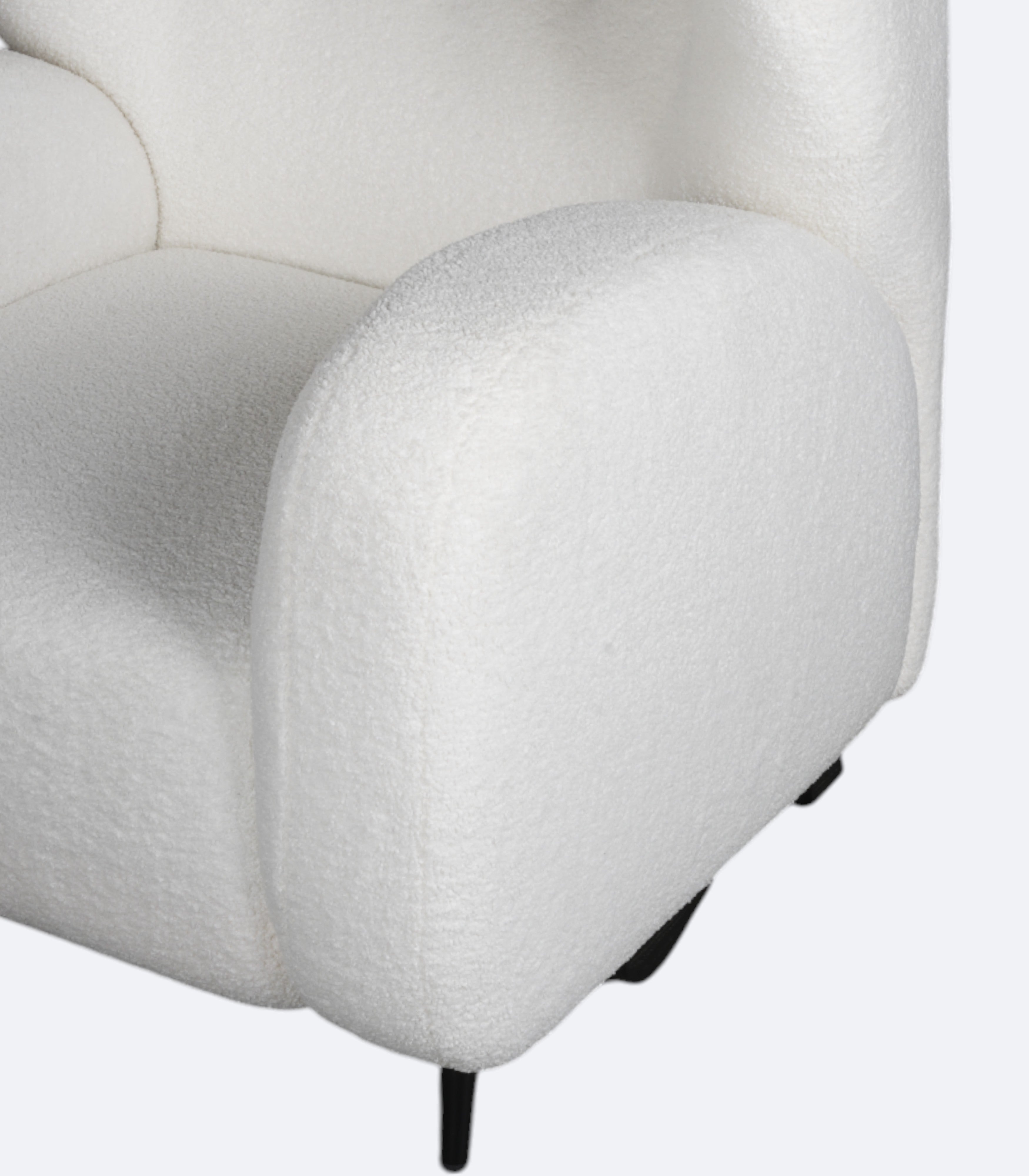 Oversized Italian Armchair in Bouclé