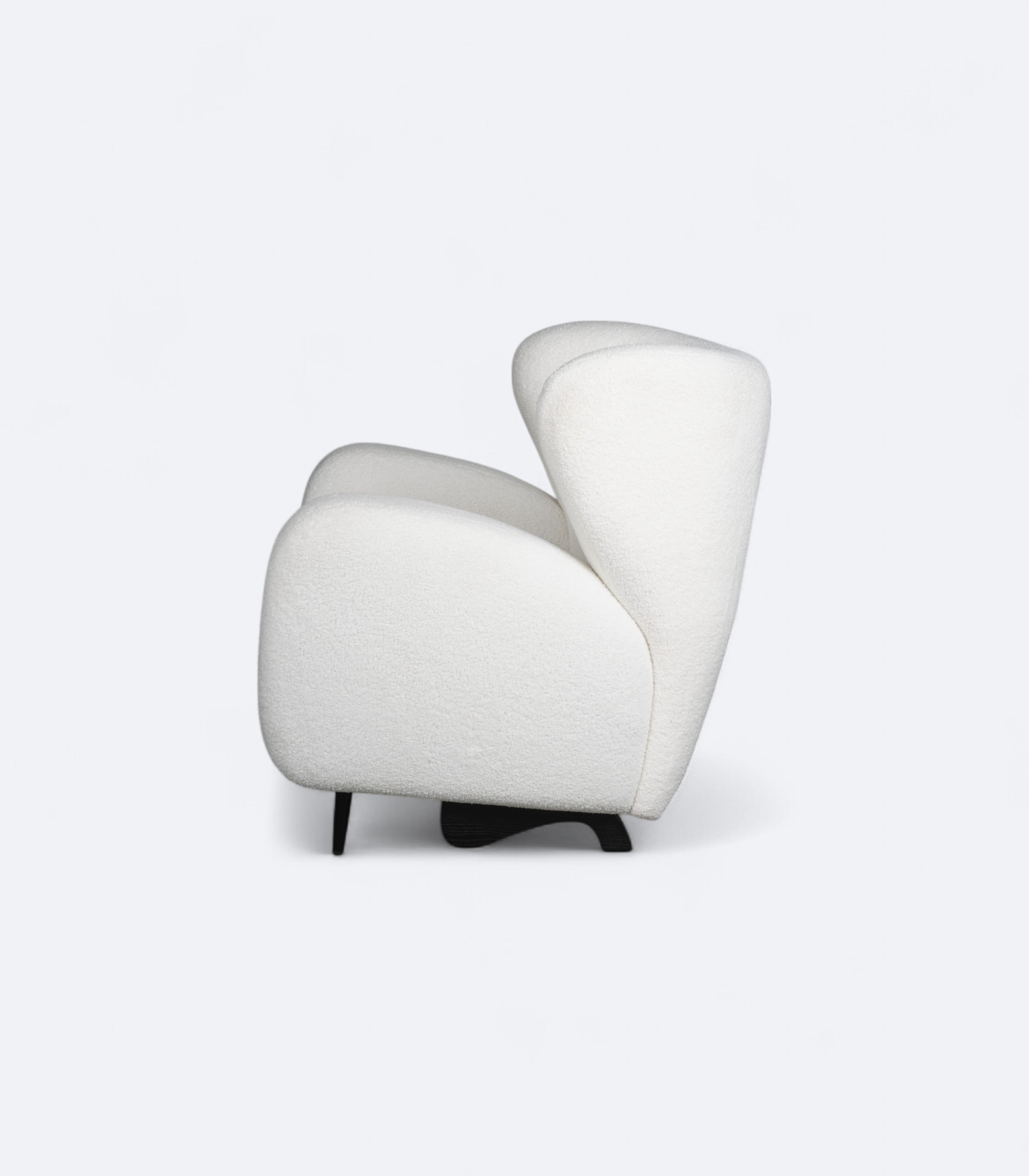 Oversized Italian Armchair in Bouclé