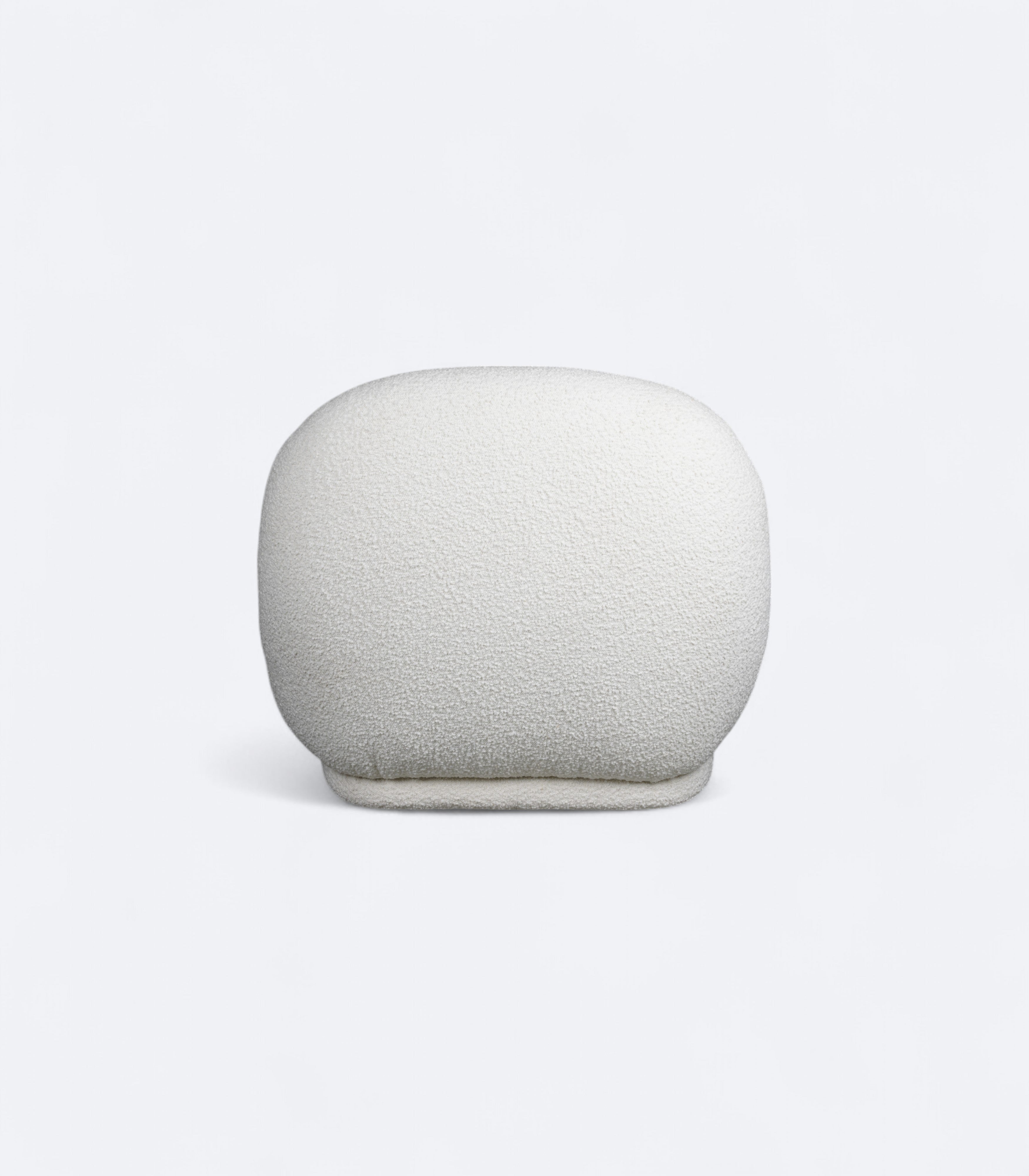 Oversized Breeze Bouclé Lounge Chair in Cloud White