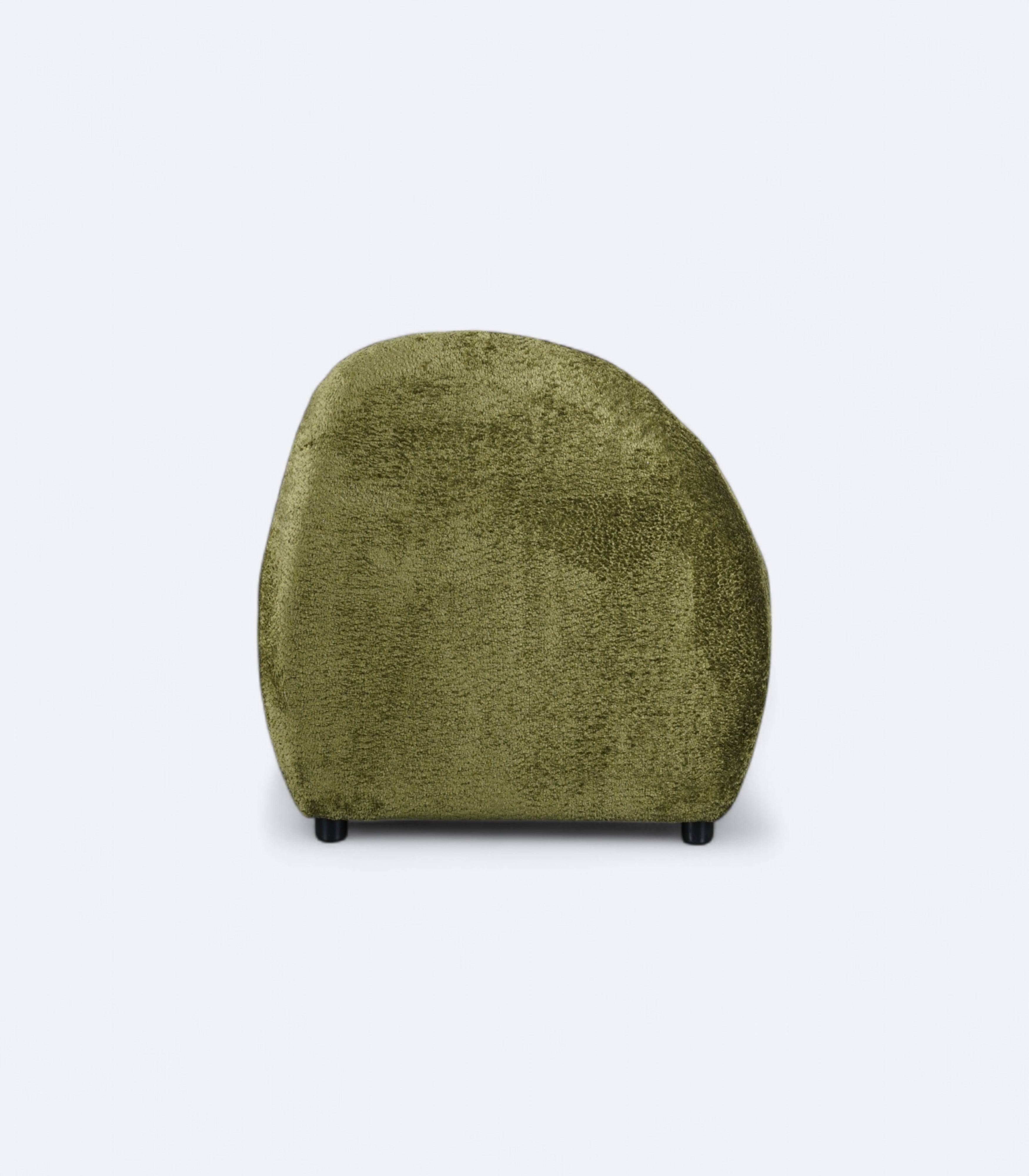 Sculpted Lounge Chair in Moss Bouclé