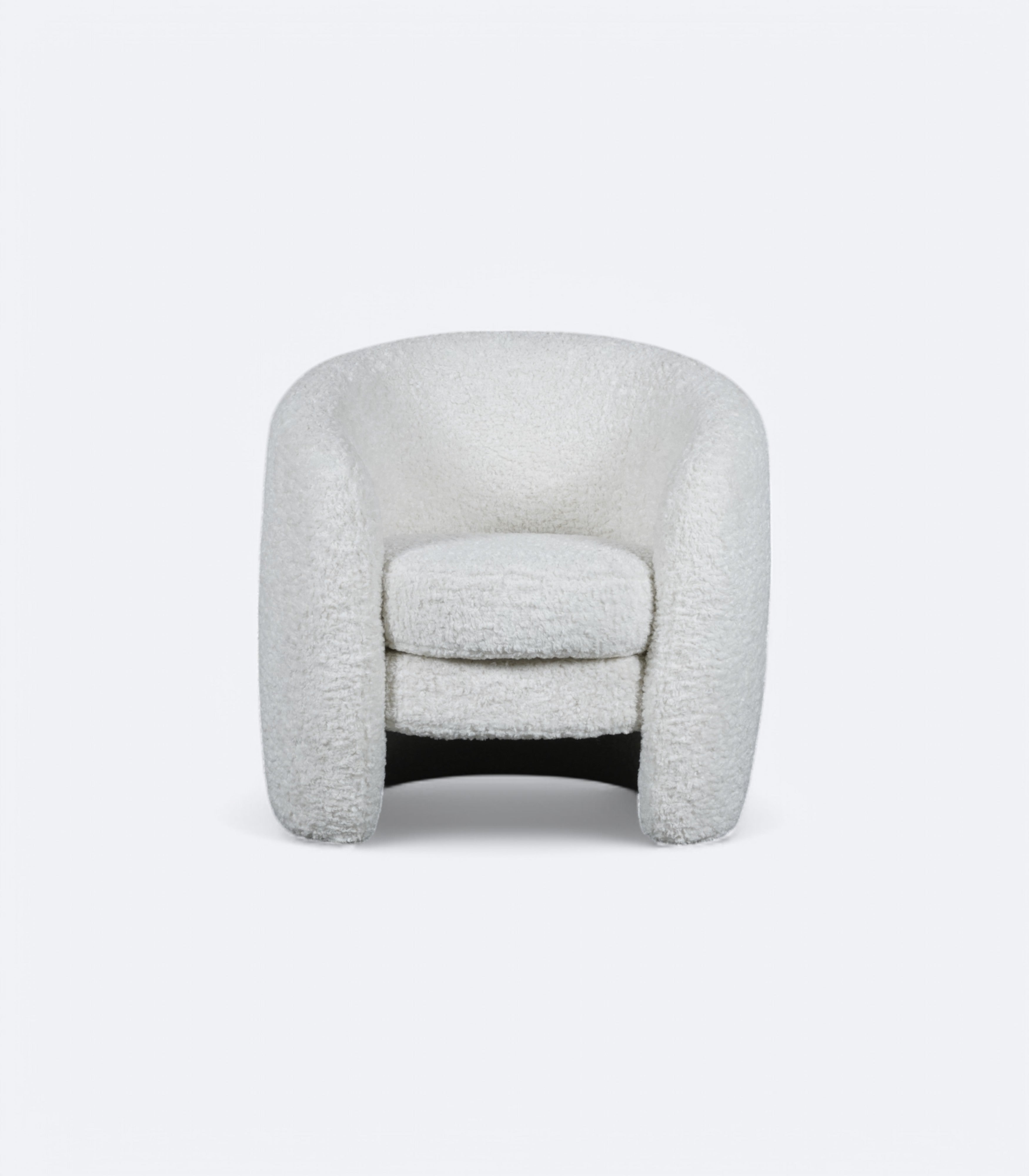 Modern Amoais Armchair in Cloud White