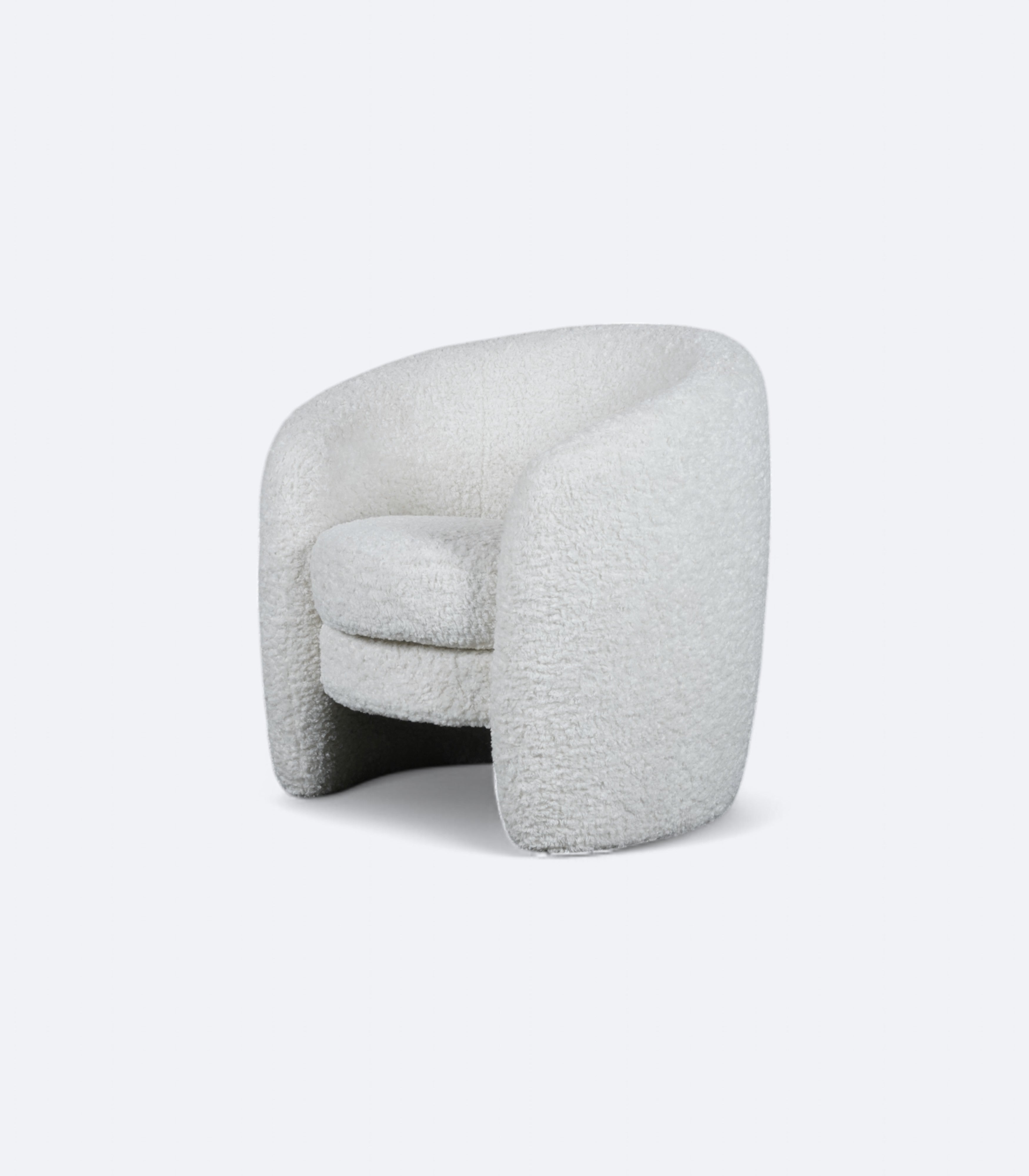 Modern Amoais Armchair in Cloud White