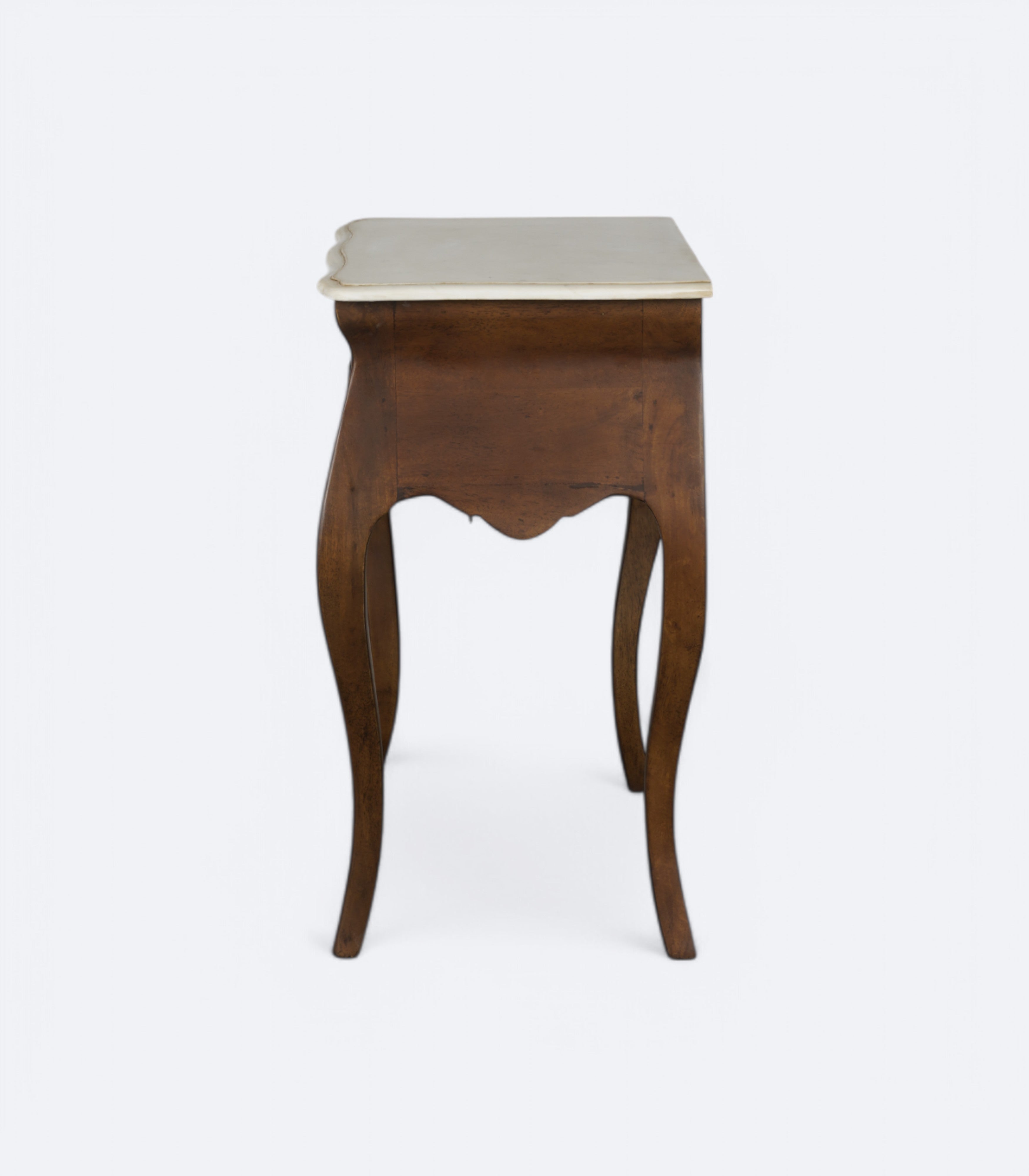French-Style Bedside Table with Marble Top