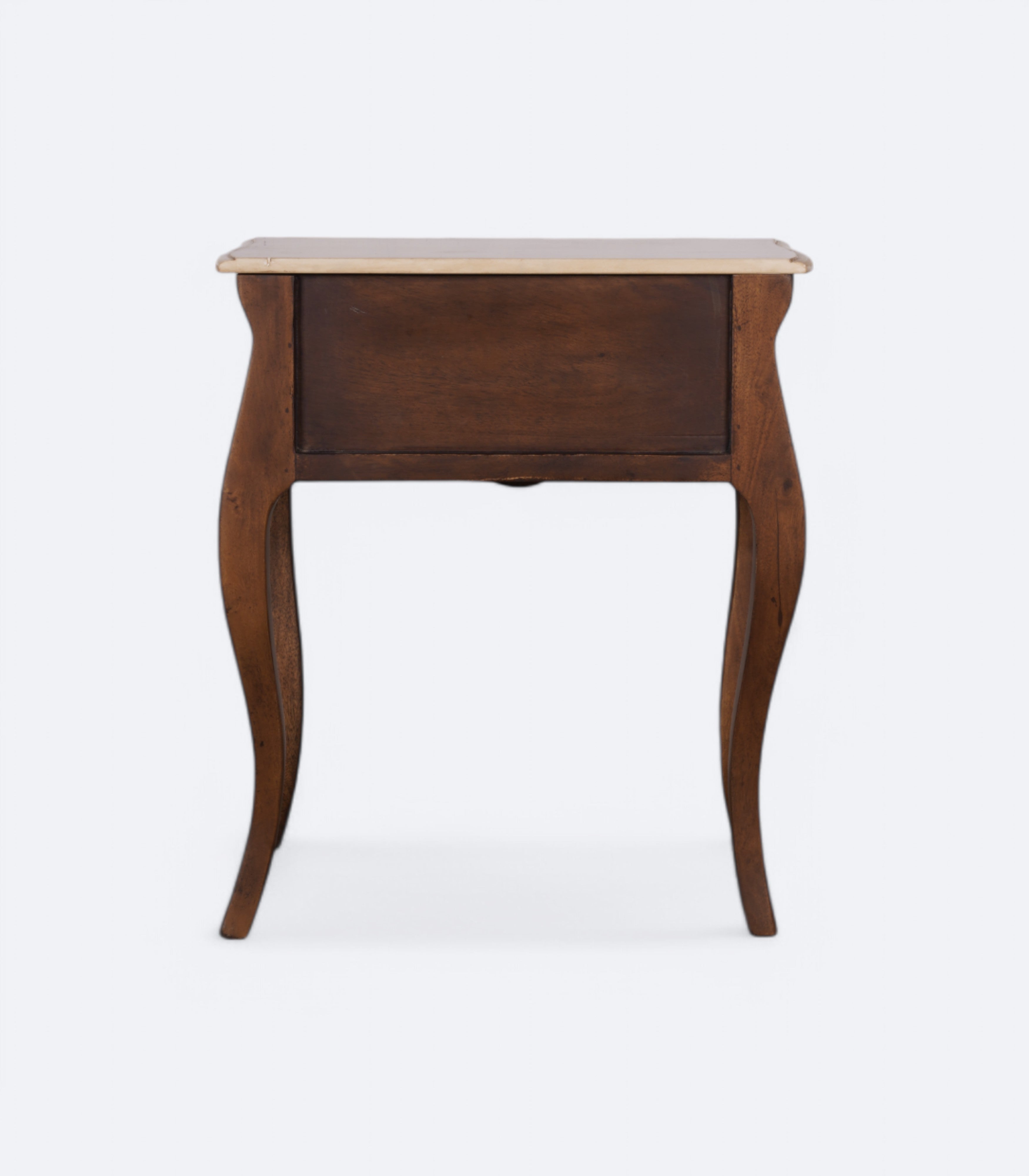 French-Style Bedside Table with Marble Top