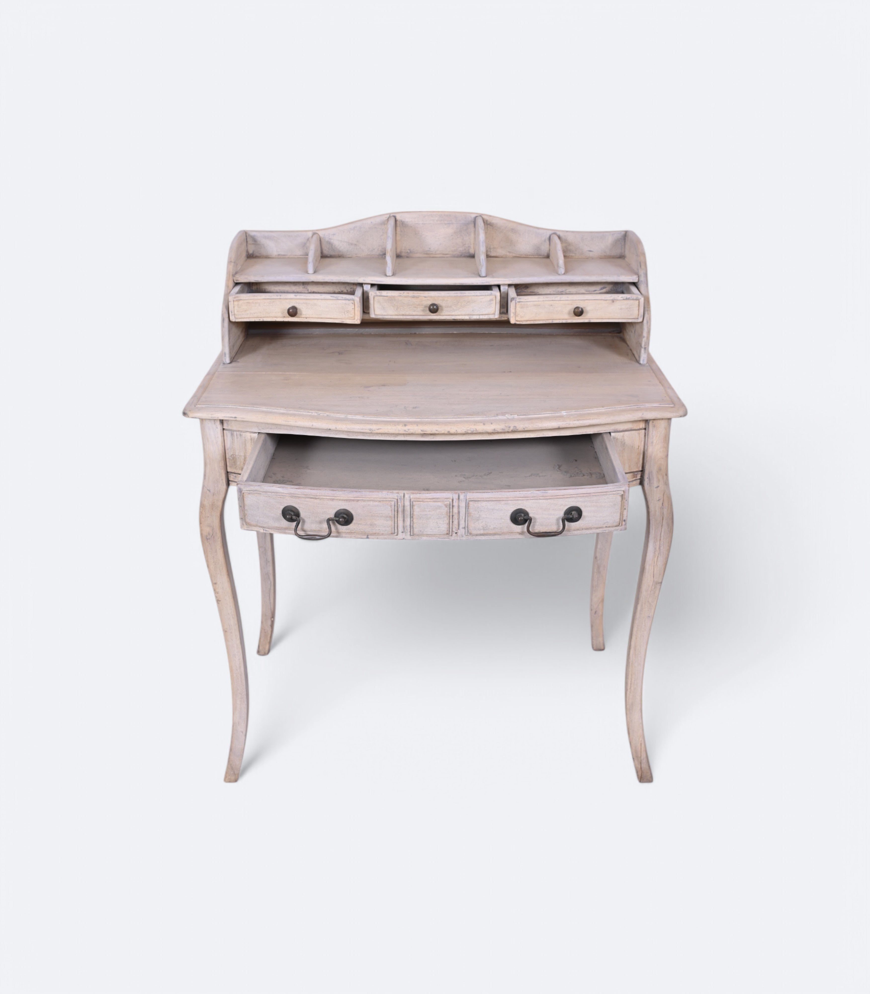 Distressed Study Desk with Raised Back