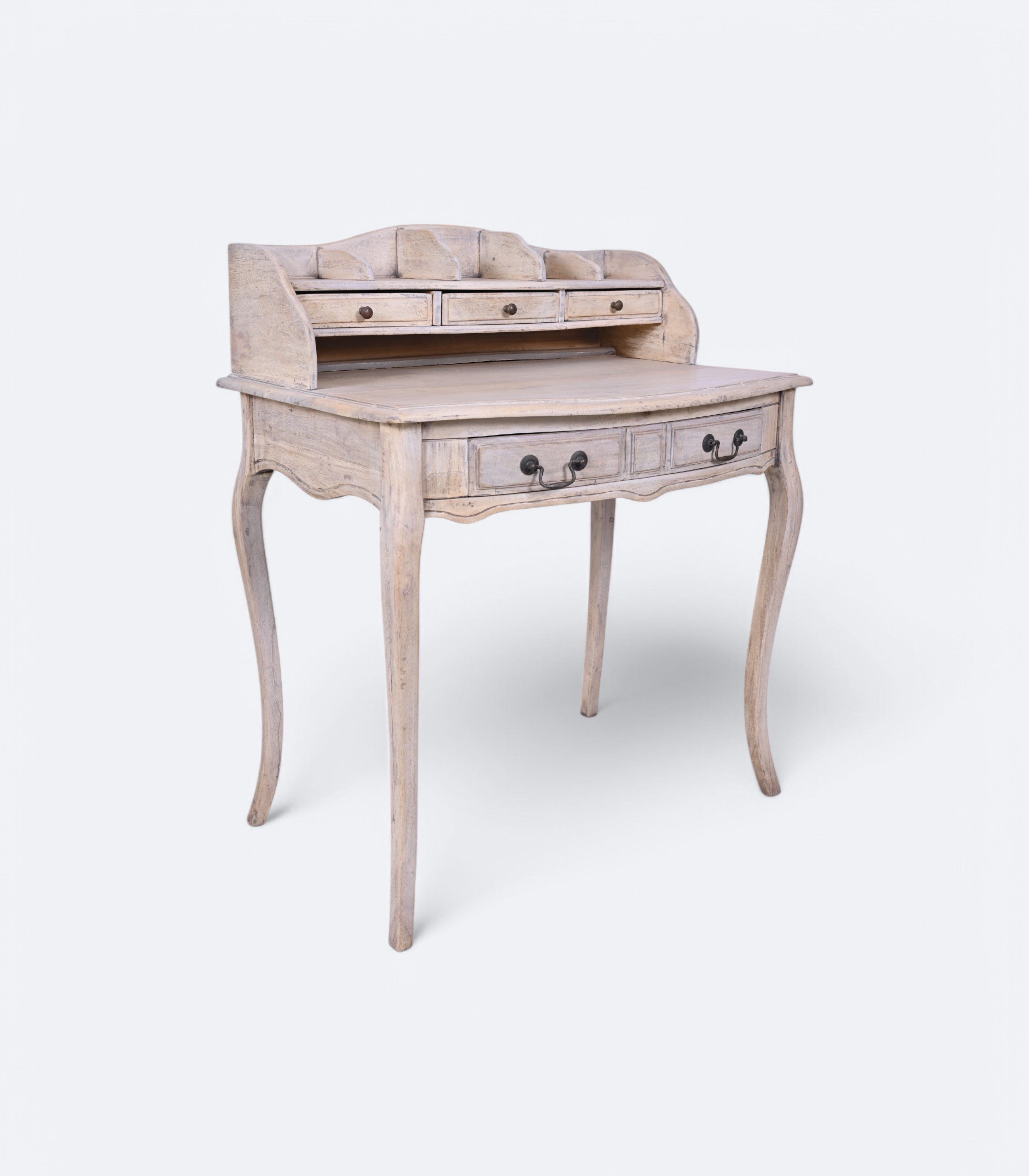 Distressed Study Desk with Raised Back