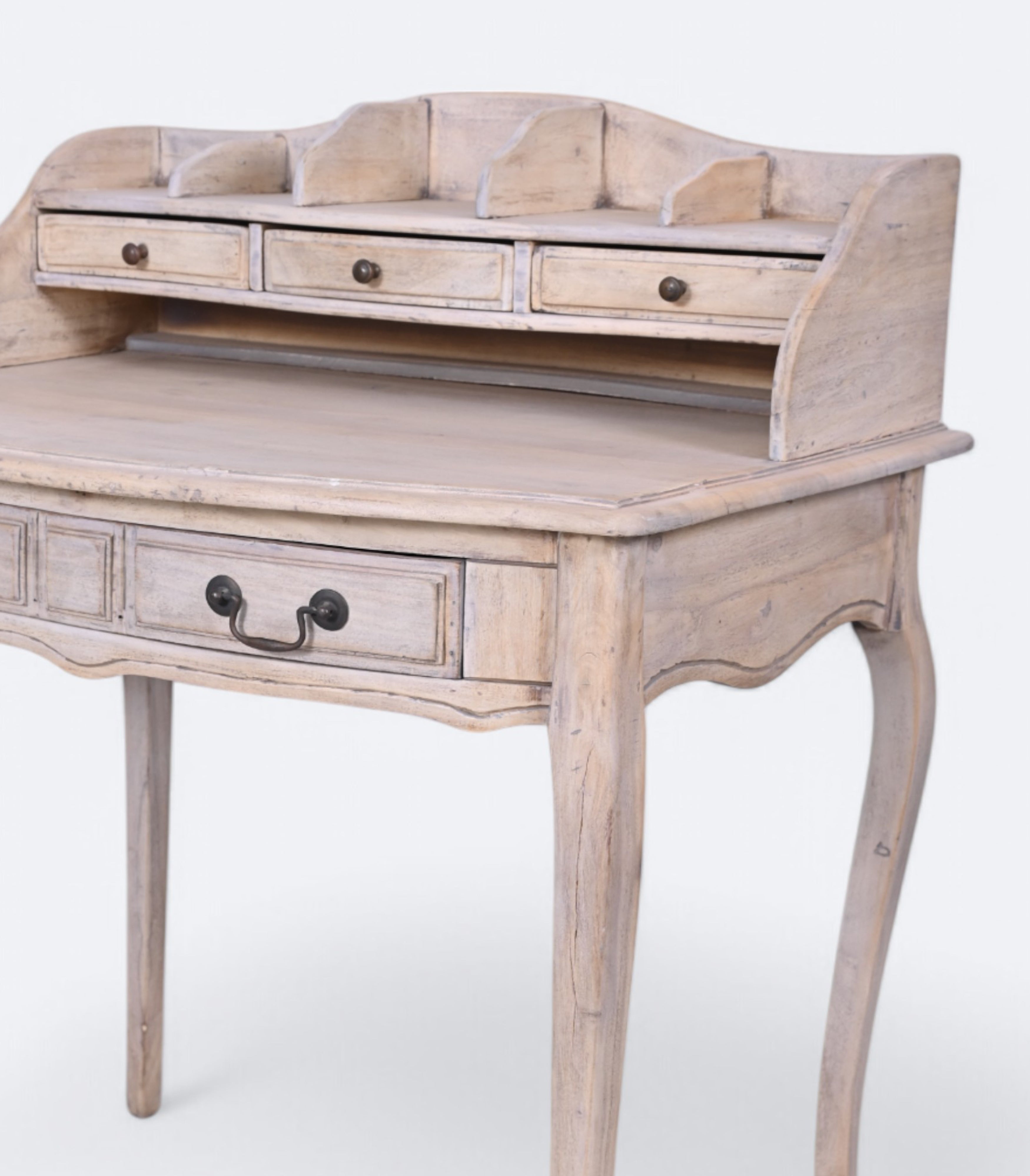 Distressed Study Desk with Raised Back