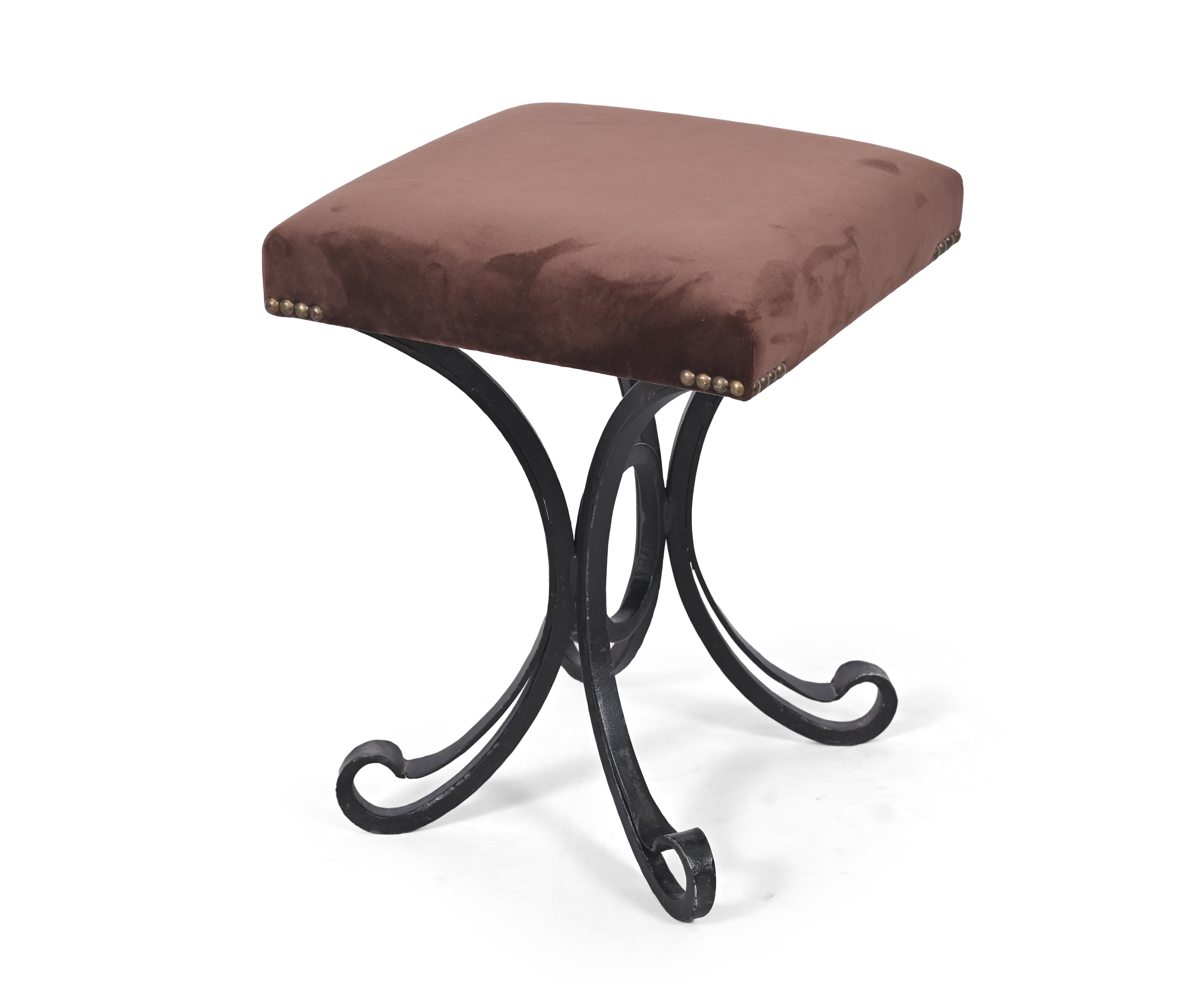 Iron Upholstered Stool