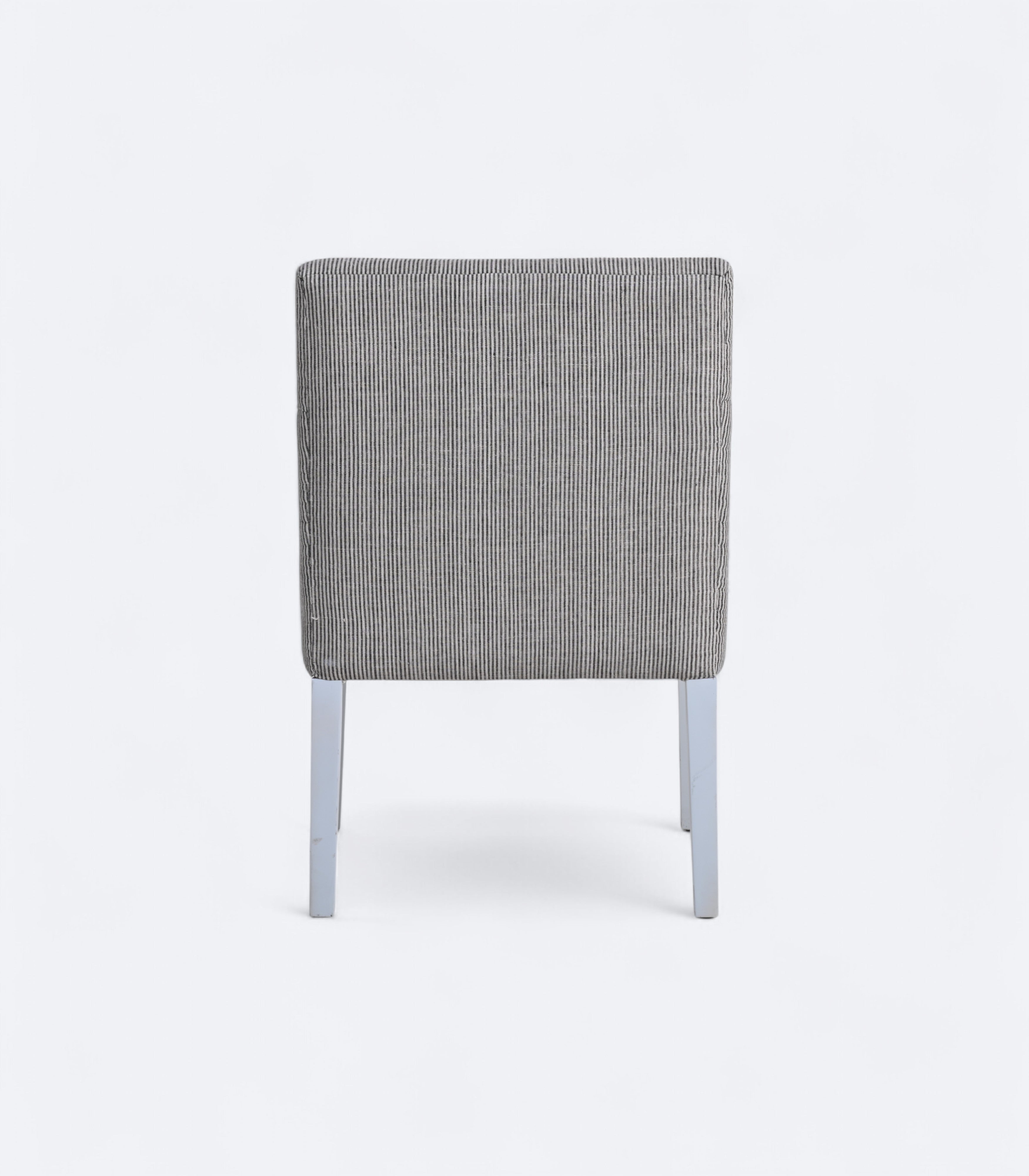 Contemporary Striped Linen Armchair