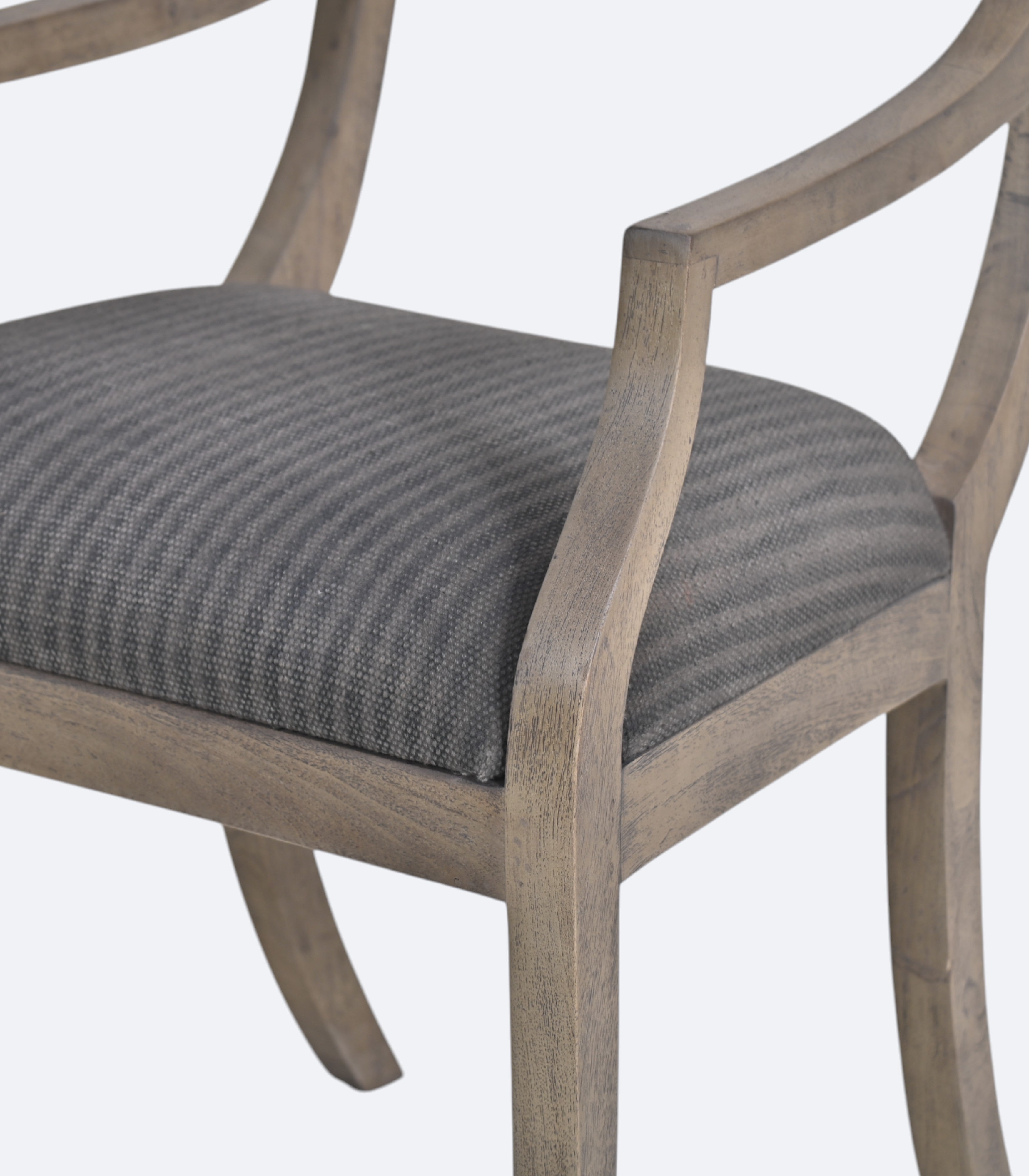 Hand-Carved Gustavian Chair in Linen