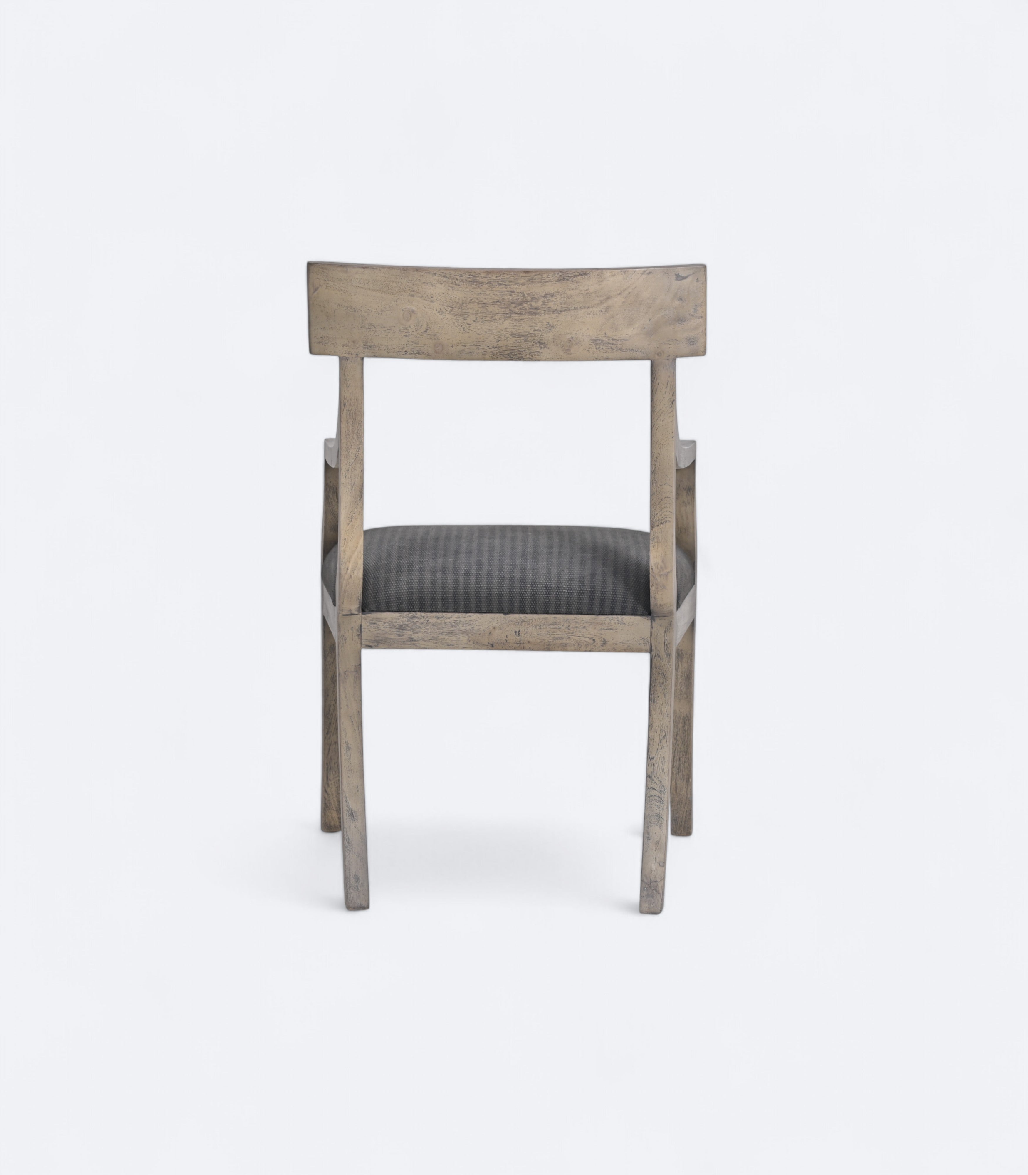 Hand-Carved Gustavian Chair in Linen