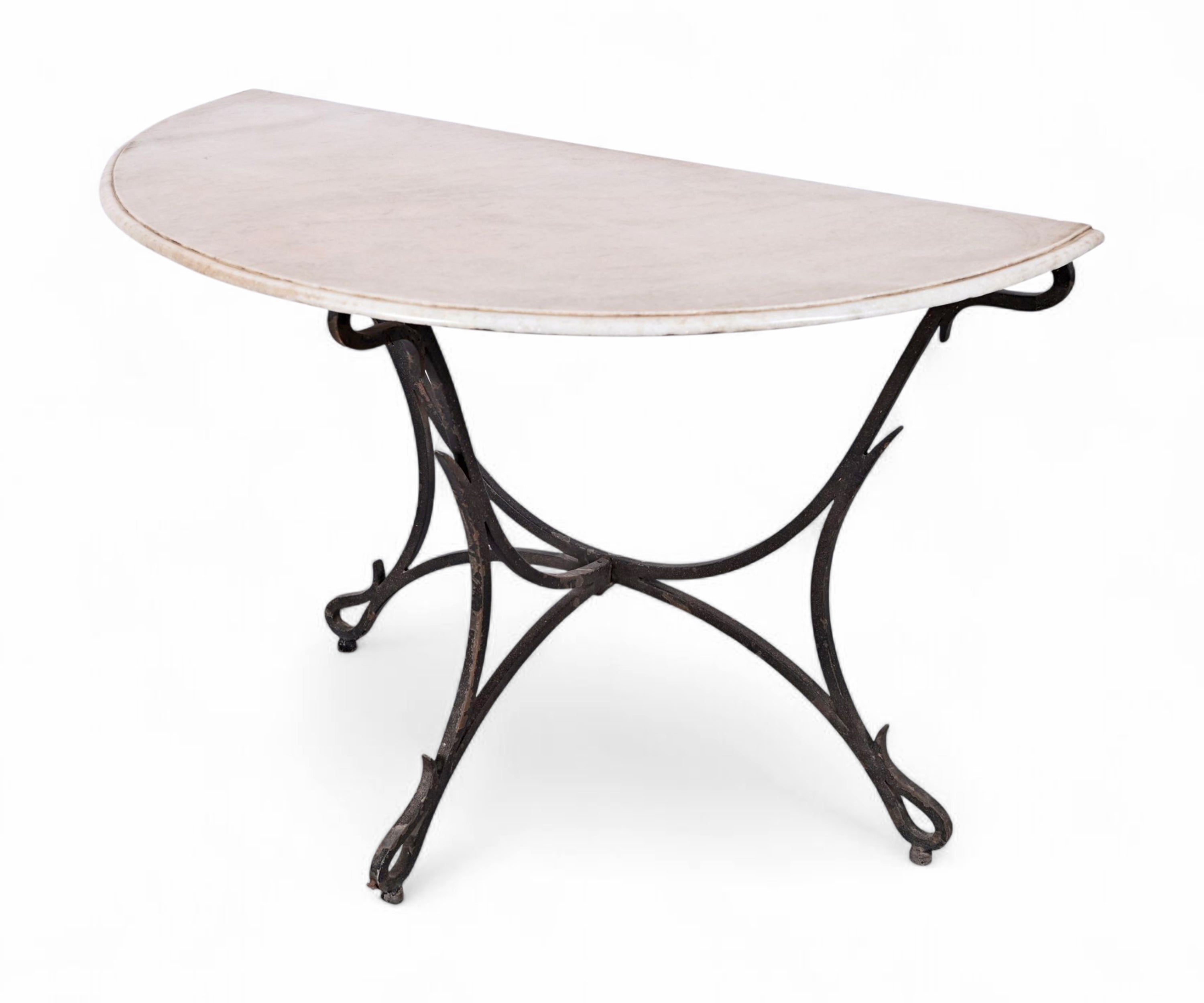 Half Round Marble Console Table